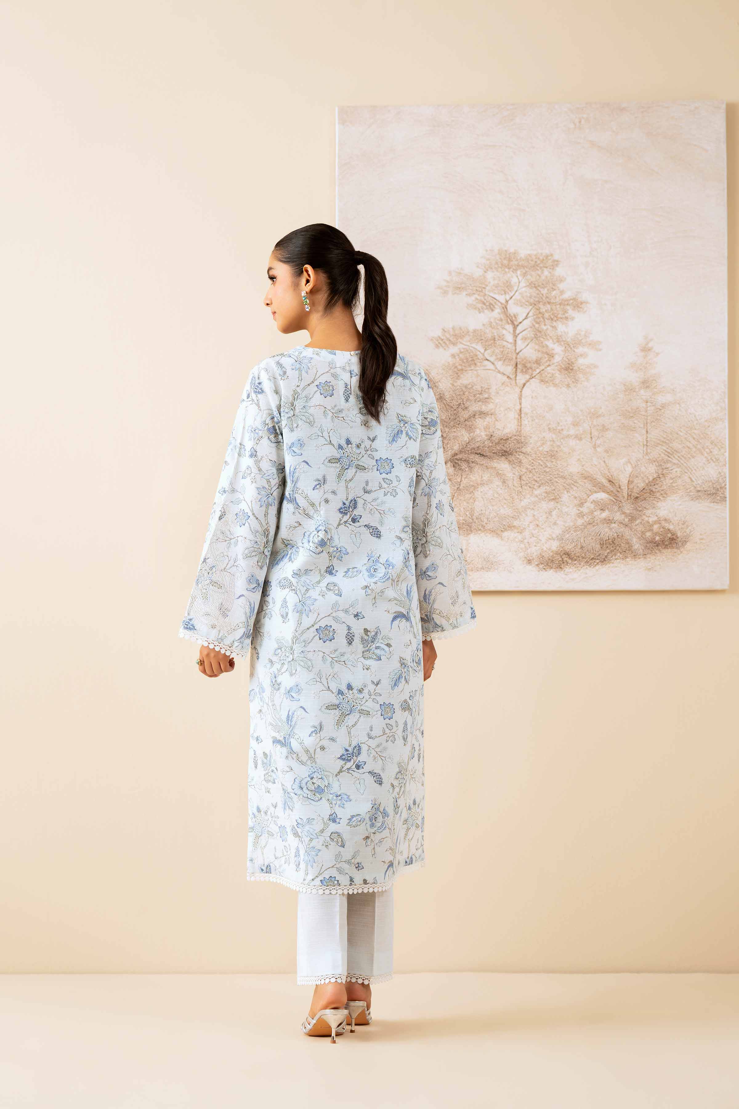 2 Piece - Digital Printed Suit - 42502796 Unstitched Green Khaddar 2PC Printed