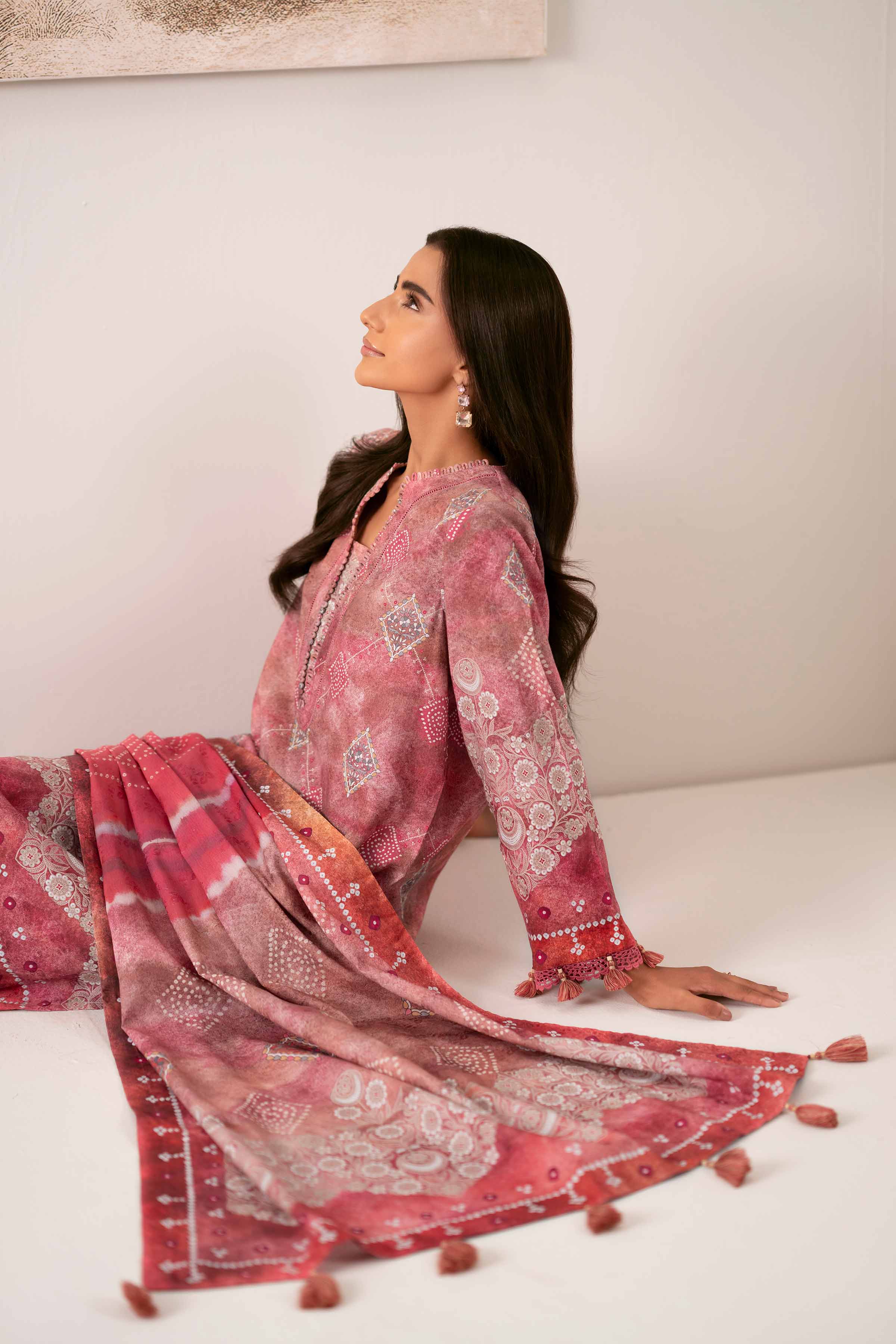 3 Piece - Digital Printed Suit - 42502903 Unstitched Multi Jacquard 3PC Printed