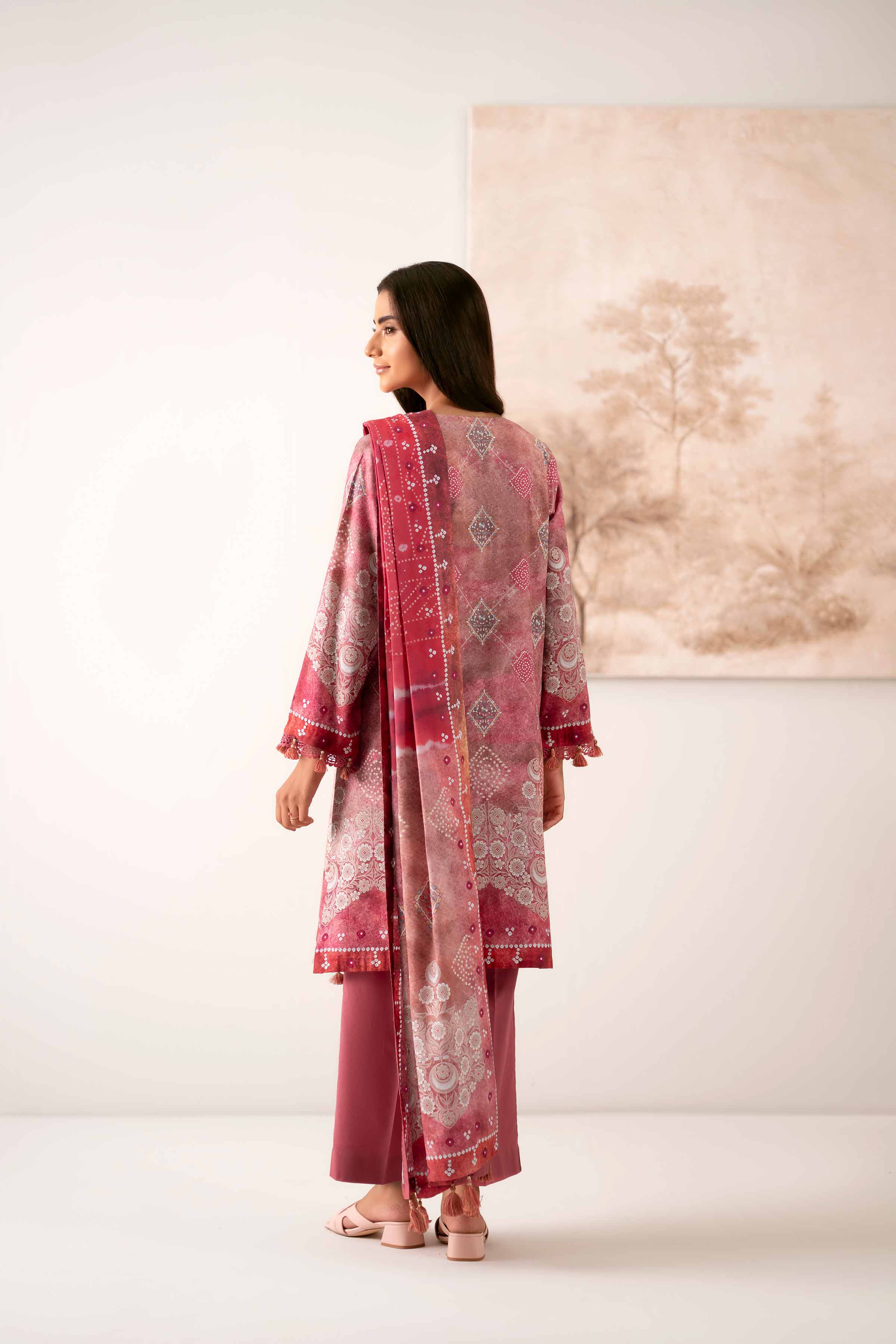 3 Piece - Digital Printed Suit - 42502903 Unstitched Multi Jacquard 3PC Printed