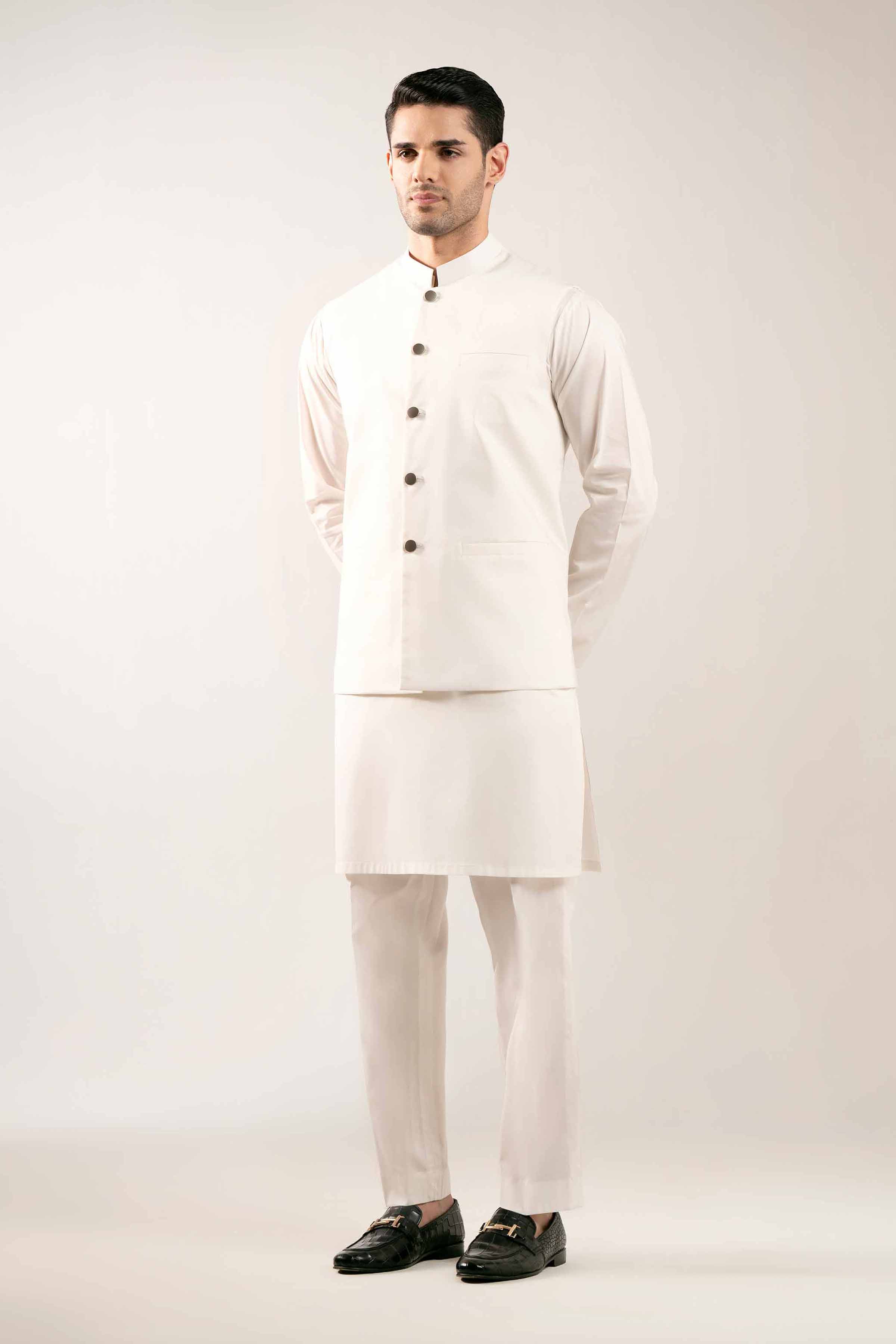 2 Piece - Naqsh Suit - 42508059 Off White Wash & Wear 2PC Non-Embroidered Nishat Australia