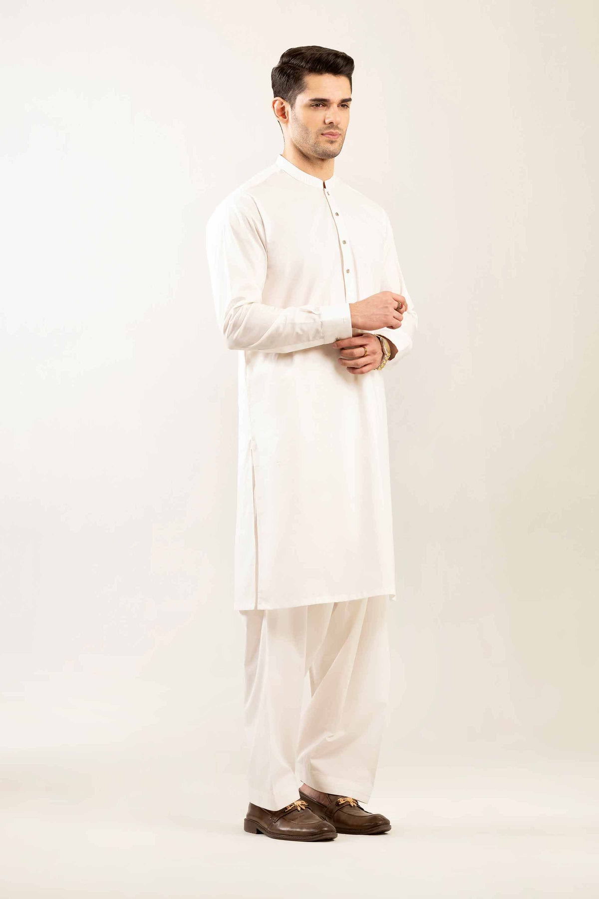 2 Piece - Naqsh Suit - 42508091 Off White Latha 2PC Non-Embroidered Nishat Australia