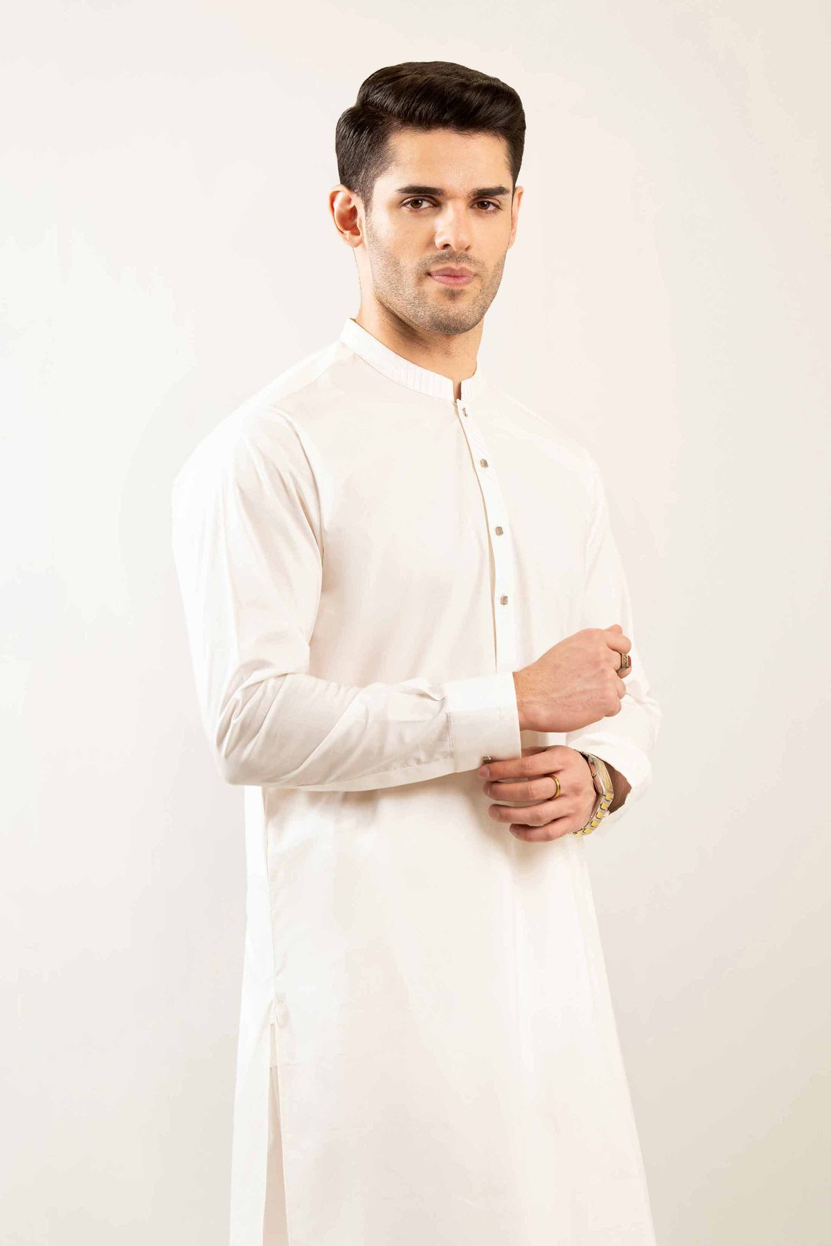 2 Piece - Naqsh Suit - 42508091 Off White Latha 2PC Non-Embroidered Nishat Australia