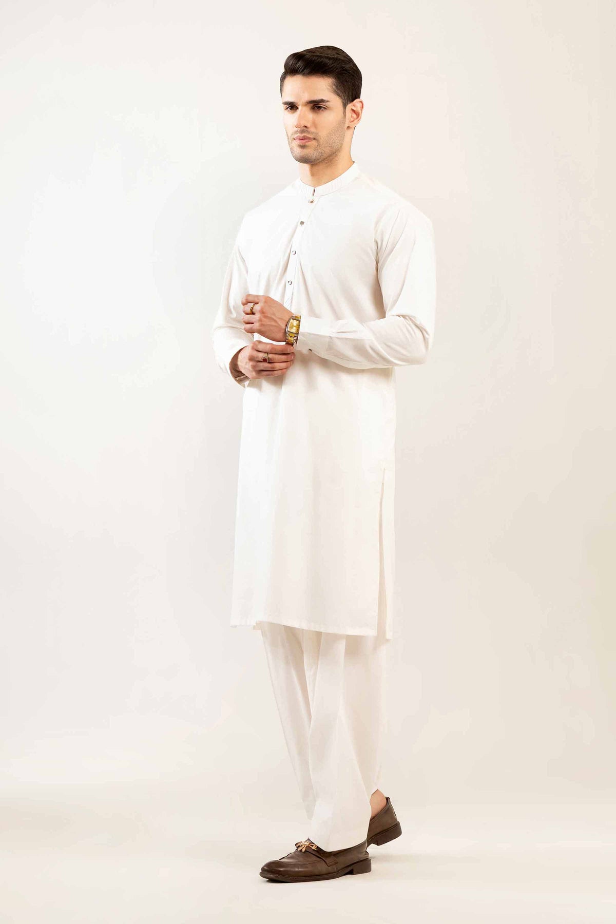 2 Piece - Naqsh Suit - 42508091 Off White Latha 2PC Non-Embroidered Nishat Australia
