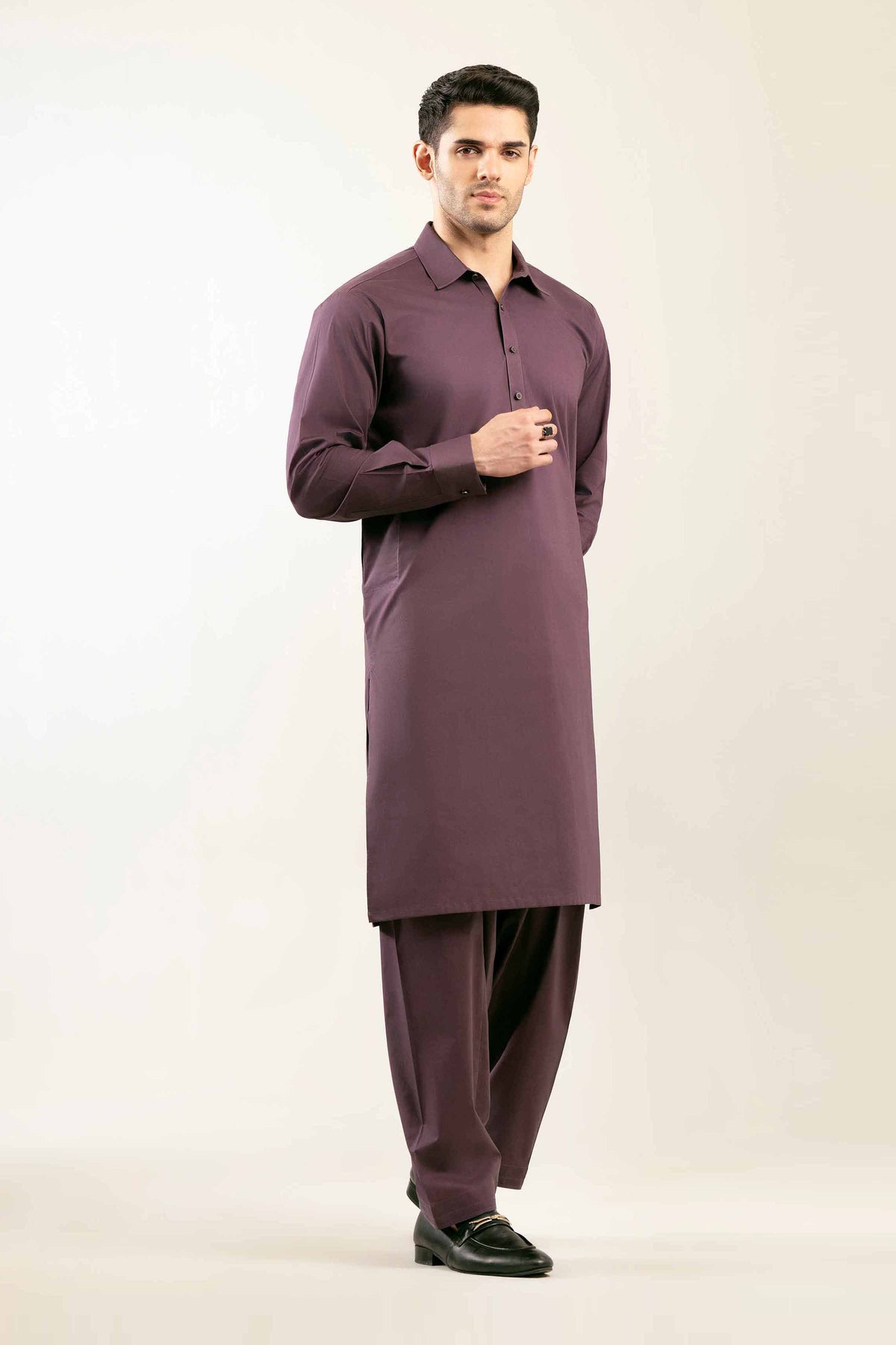 2 Piece - Naqsh Suit - 42508092 Purple Latha 2PC Non-Embroidered Nishat Australia