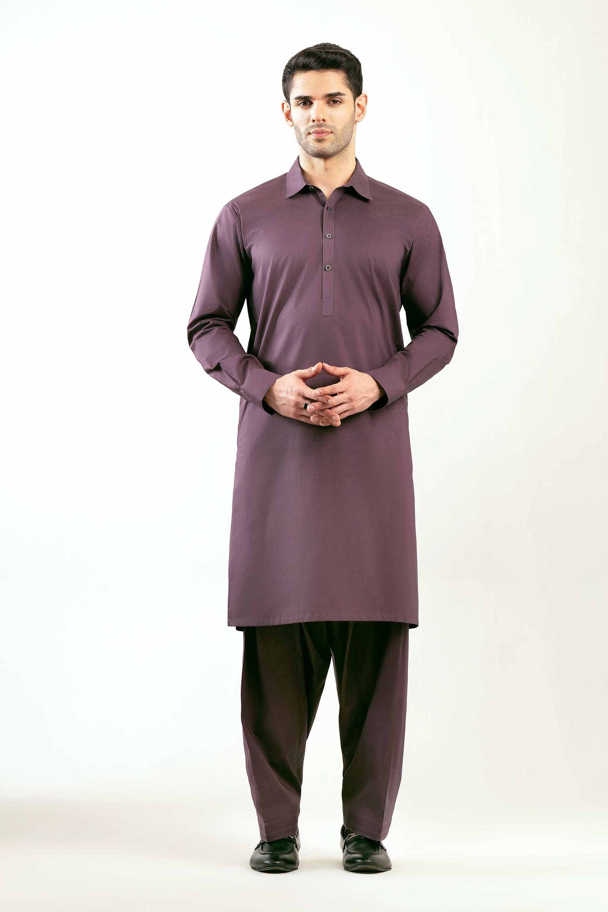 2 Piece - Naqsh Suit - 42508092 Purple Latha 2PC Non-Embroidered Nishat Australia