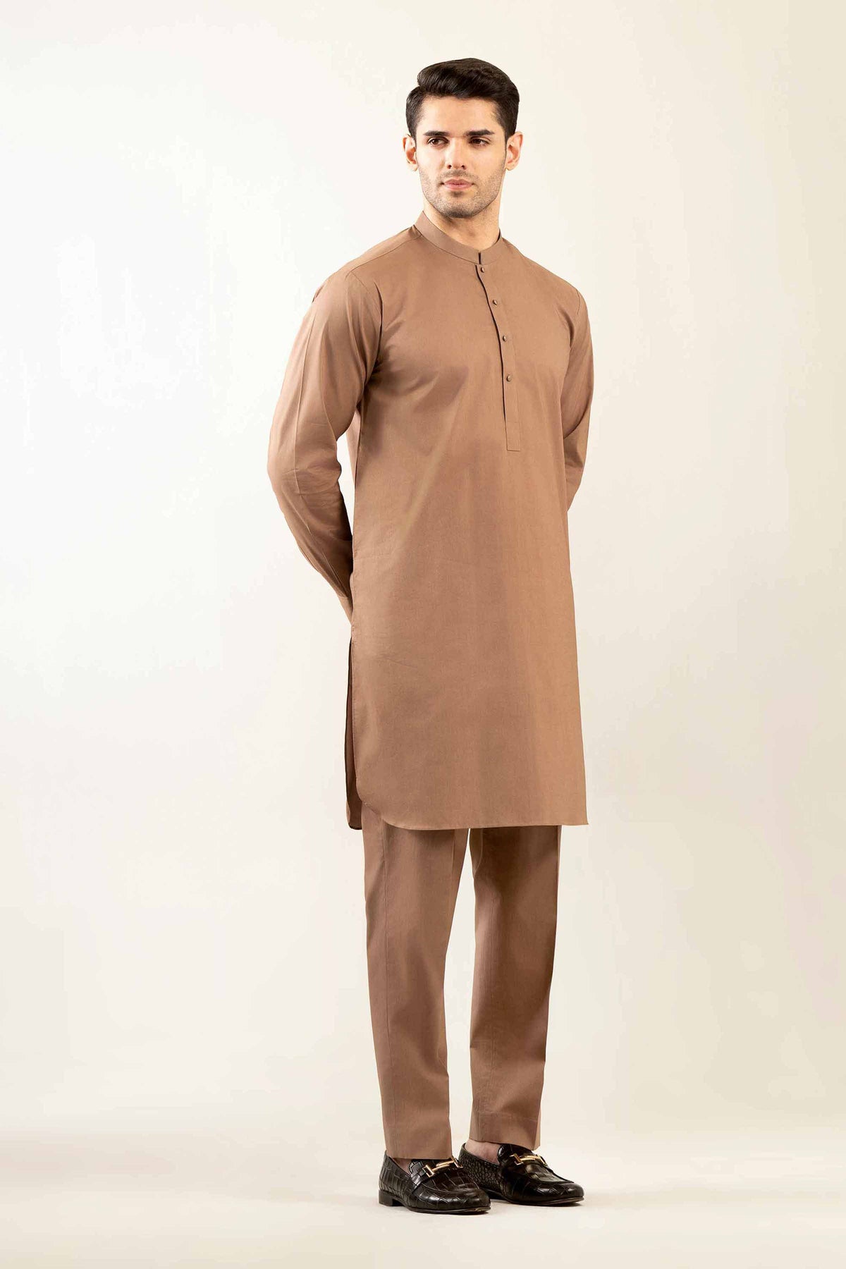 2 Piece - Naqsh Suit - 42508093 Brown Latha 2PC Non-Embroidered Nishat Australia