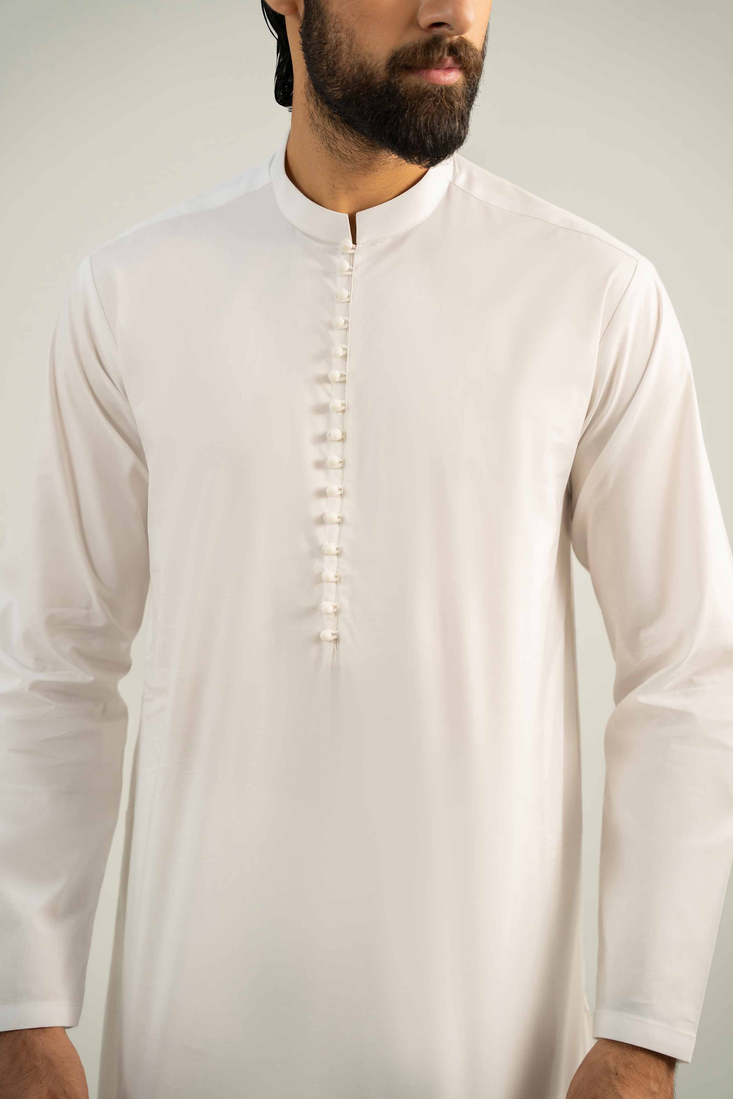 2 Piece - Naqsh Suit - 42508098 White Latha 2PC Non-Embroidered Nishat Australia