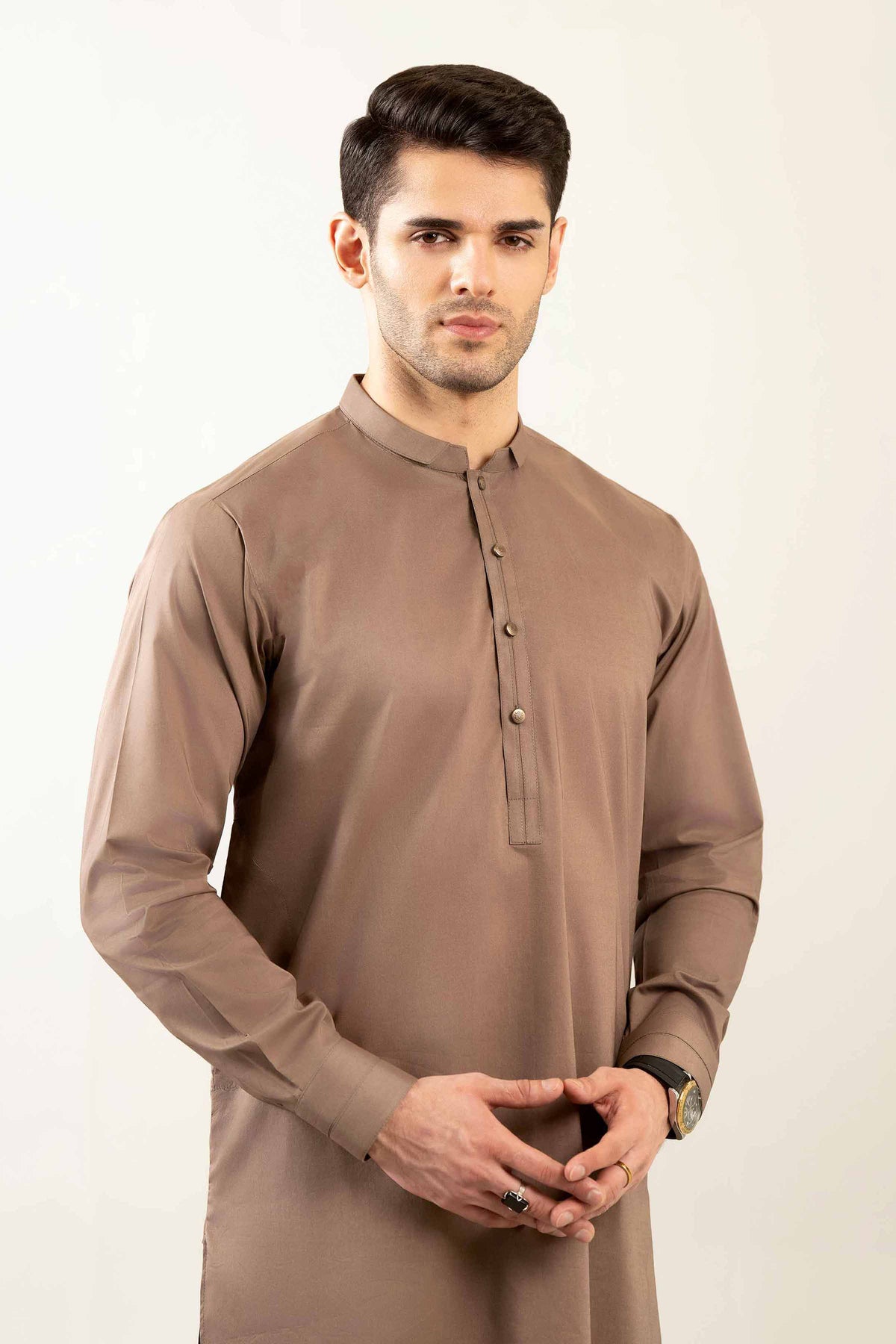 2 Piece - Naqsh Suit - 42508104 Brown Cotton 2PC Non-Embroidered Nishat Australia