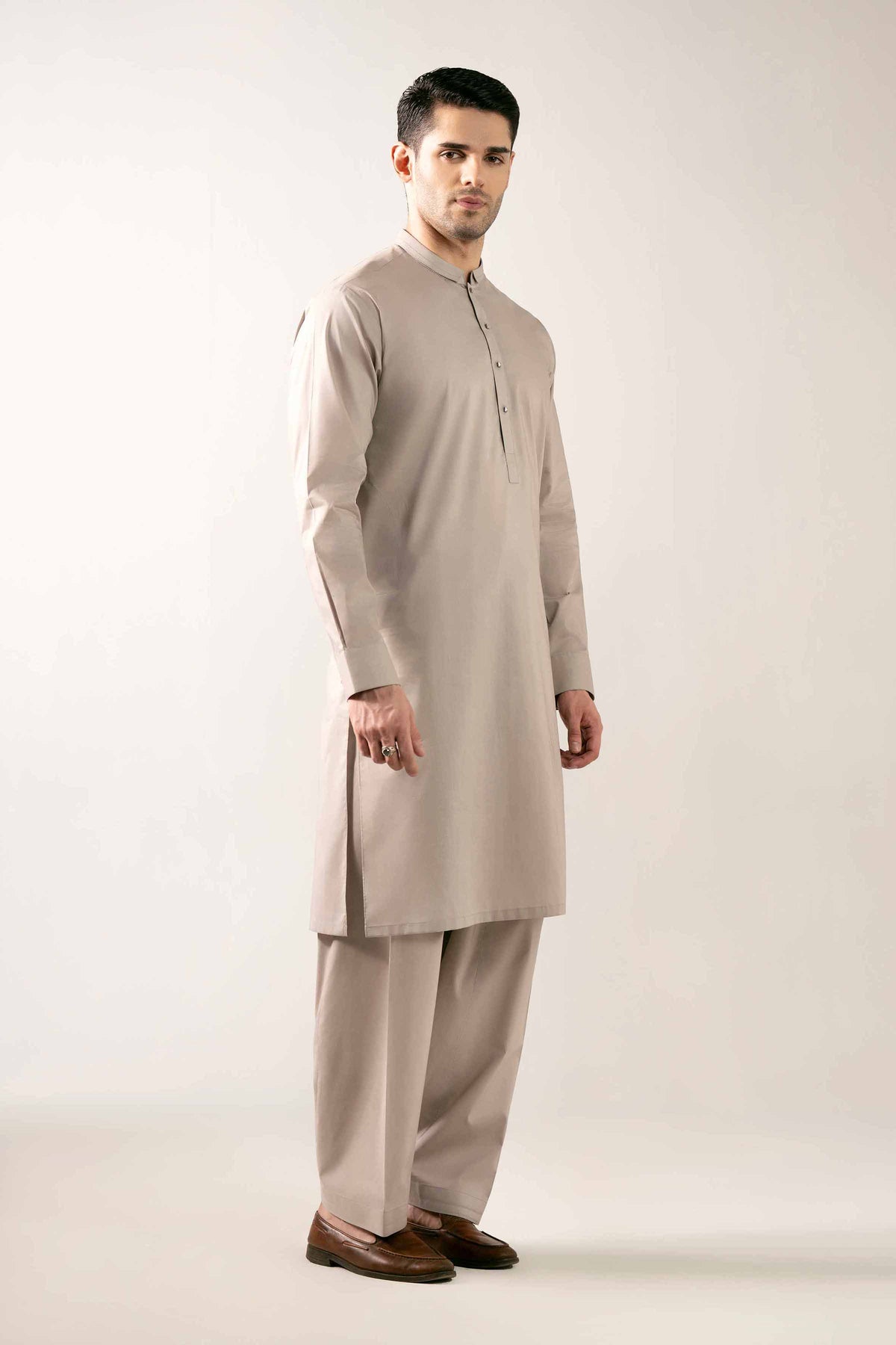 2 Piece - Naqsh Suit - 42508105 Grey Cotton 2PC Non-Embroidered Nishat Australia