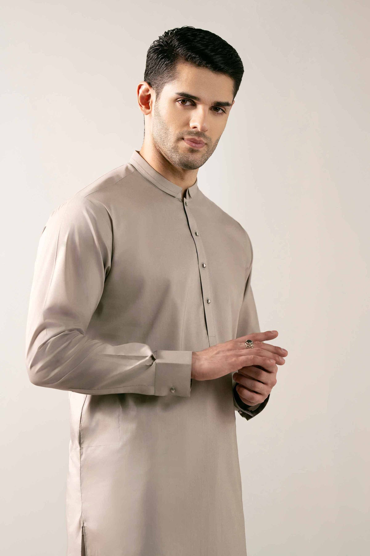 2 Piece - Naqsh Suit - 42508105 Grey Cotton 2PC Non-Embroidered Nishat Australia