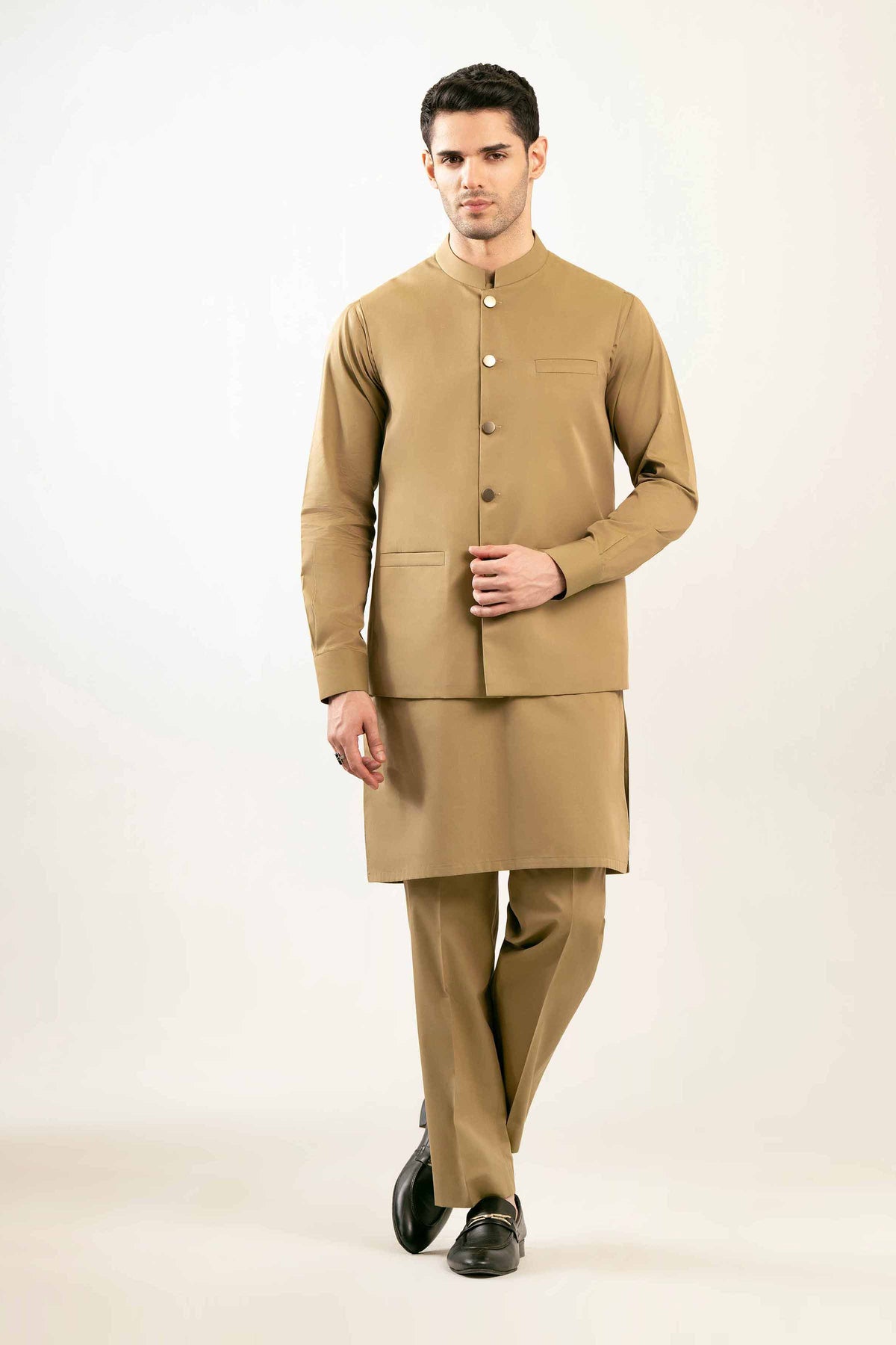 2 Piece - Naqsh Suit - 42508107 Brown Cotton 2PC Non-Embroidered Nishat Australia