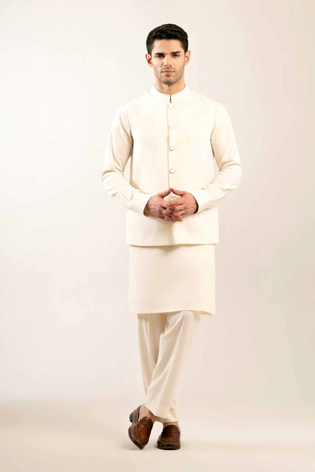 2 Piece - Naqsh Suit - 42508109 White Cotton 2PC Non-Embroidered Nishat Australia