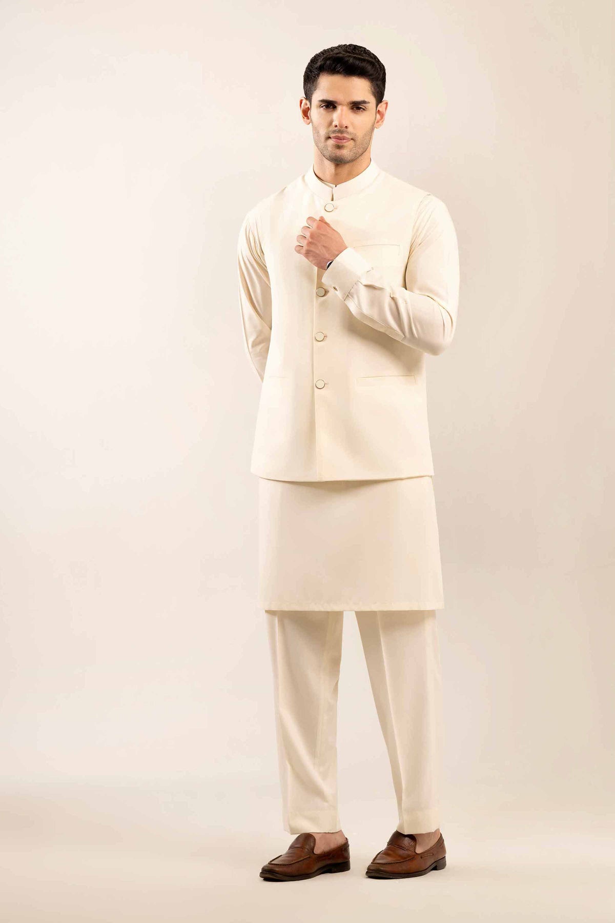 2 Piece - Naqsh Suit - 42508109 White Cotton 2PC Non-Embroidered Nishat Australia