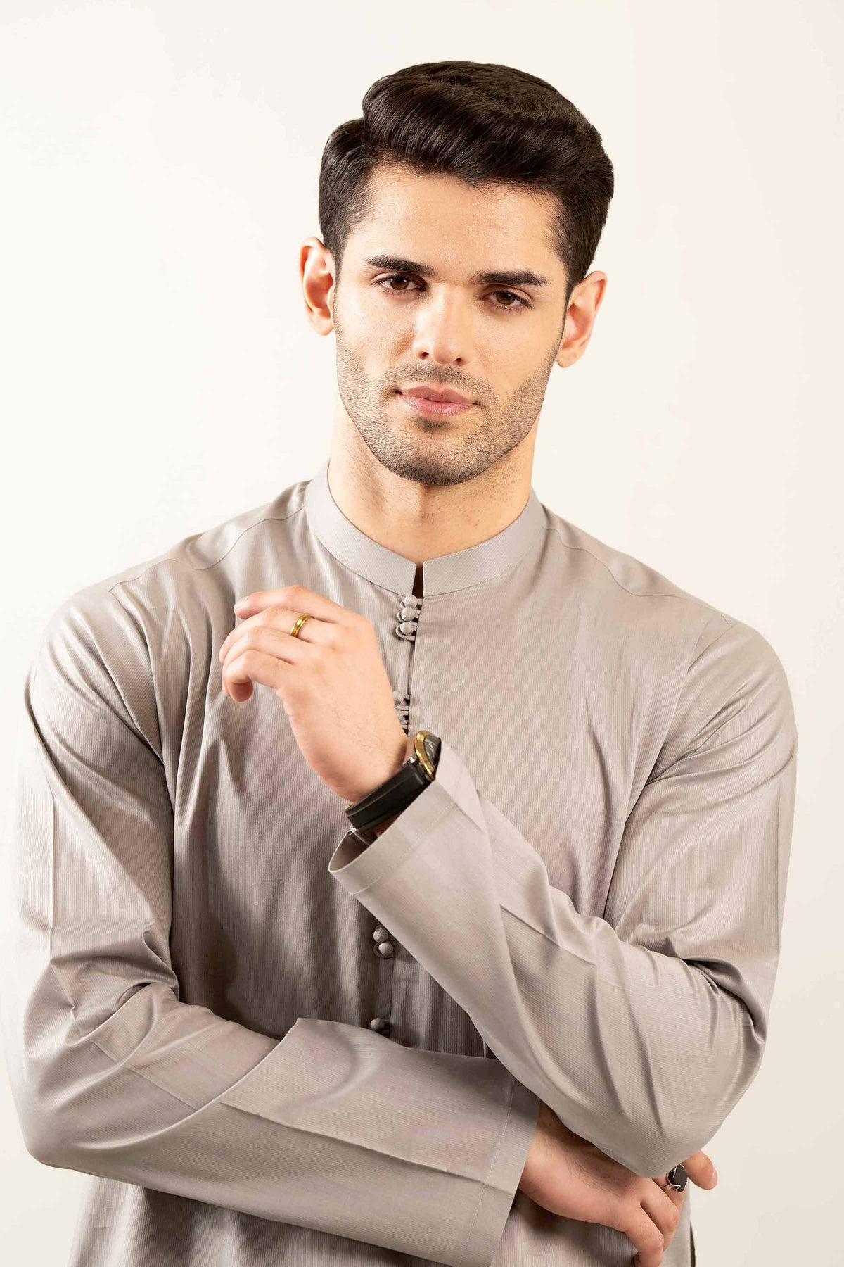 2 Piece - Naqsh Suit - 42508118 Grey Cotton 2PC Non-Embroidered Nishat Australia
