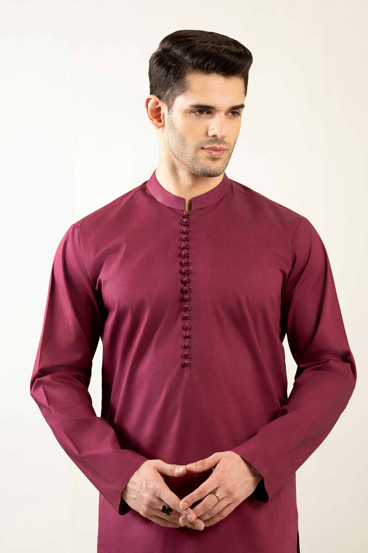 2 Piece - Naqsh Suit - 42508150 Maroon Cotton 2PC Non-Embroidered Nishat Australia