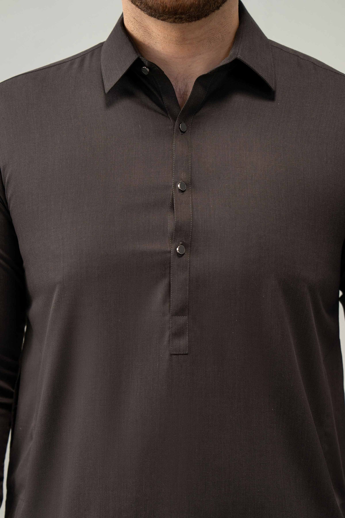 2 Piece - Naqsh Suit - 42508193 Brown Wash & Wear 2PC Non-Embroidered Nishat Australia