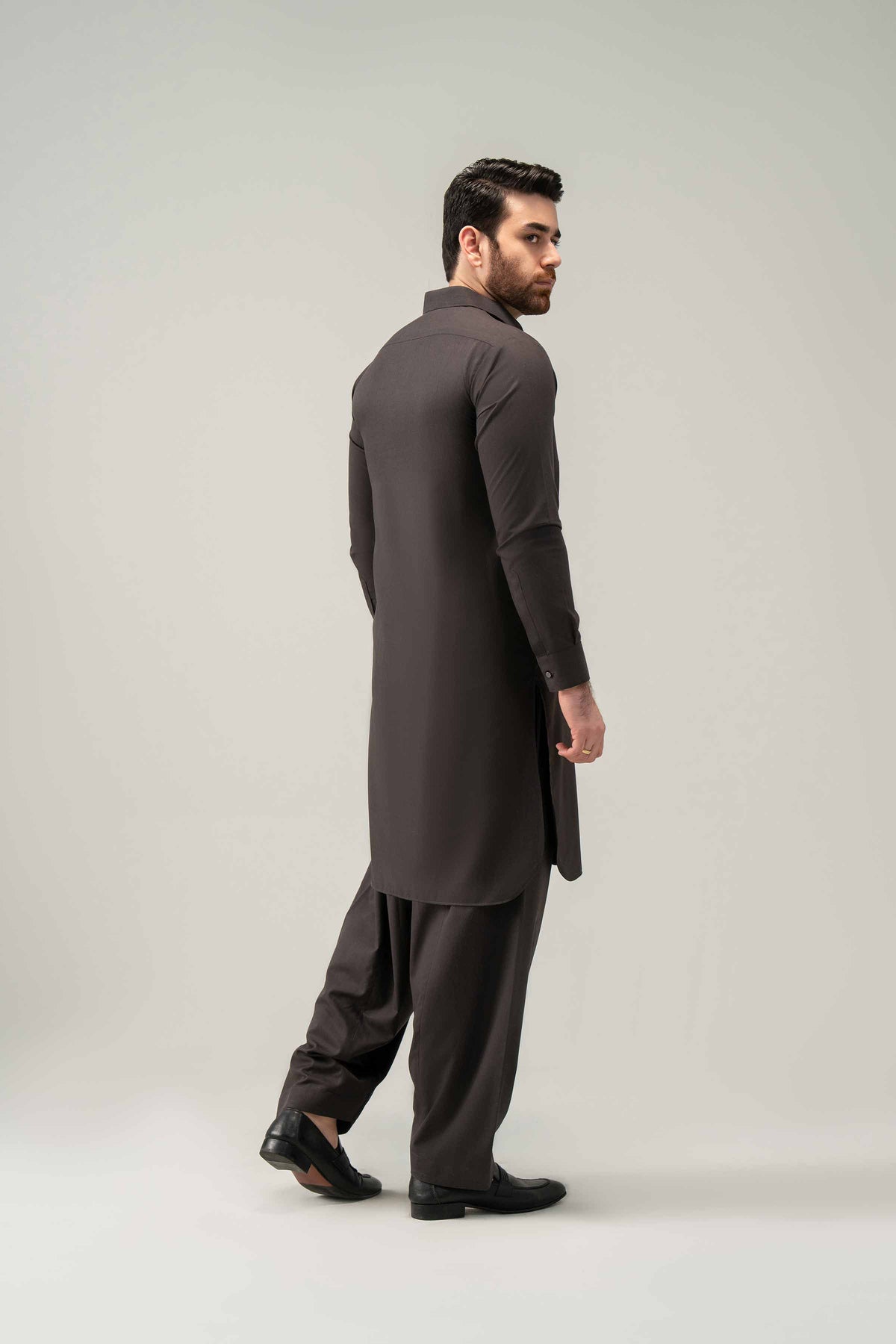 2 Piece - Naqsh Suit - 42508193 Brown Wash & Wear 2PC Non-Embroidered Nishat Australia