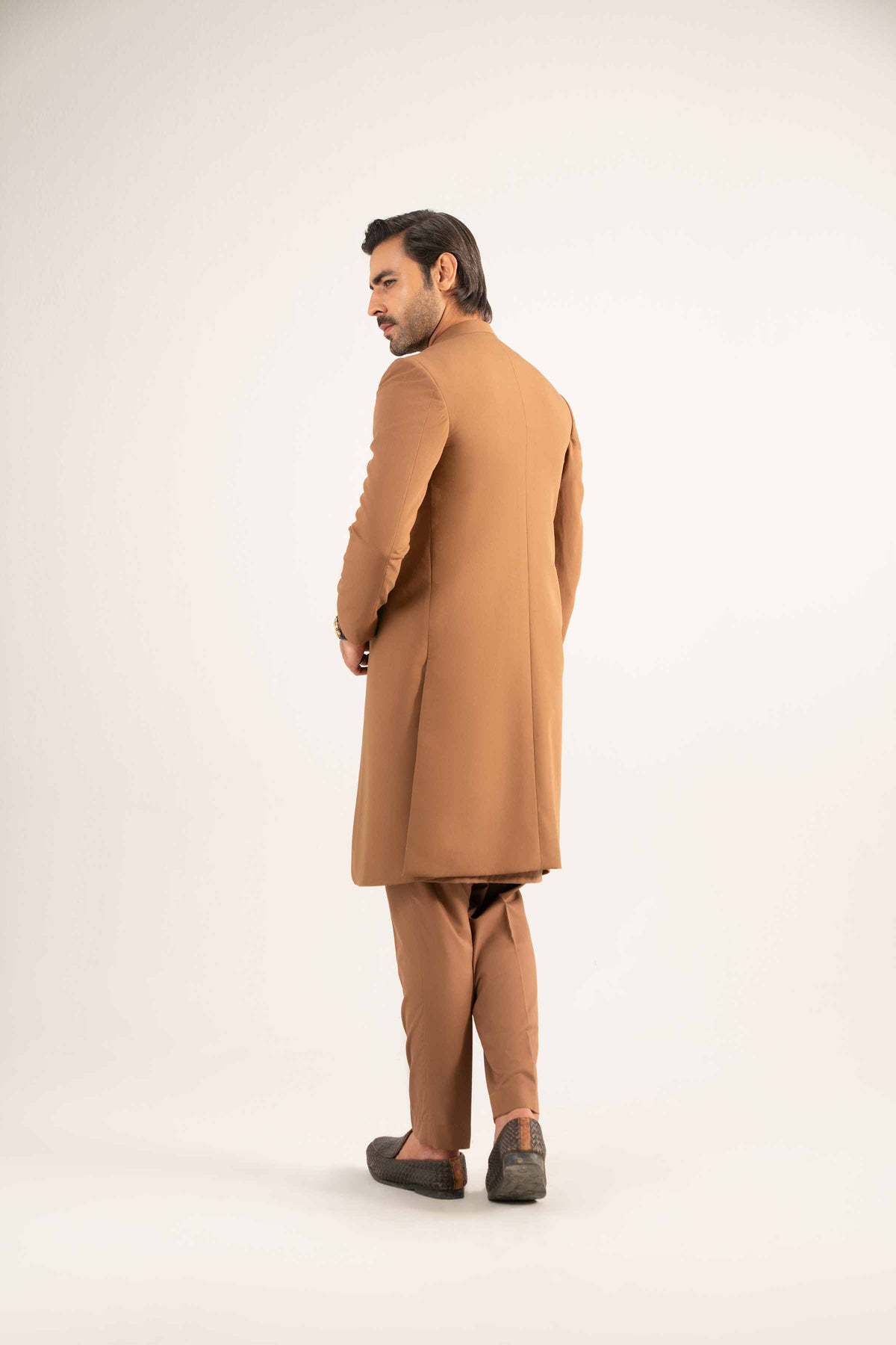 2 Piece - Naqsh Suit - 42508198 Brown Wash & Wear 2PC Non-Embroidered Nishat Australia
