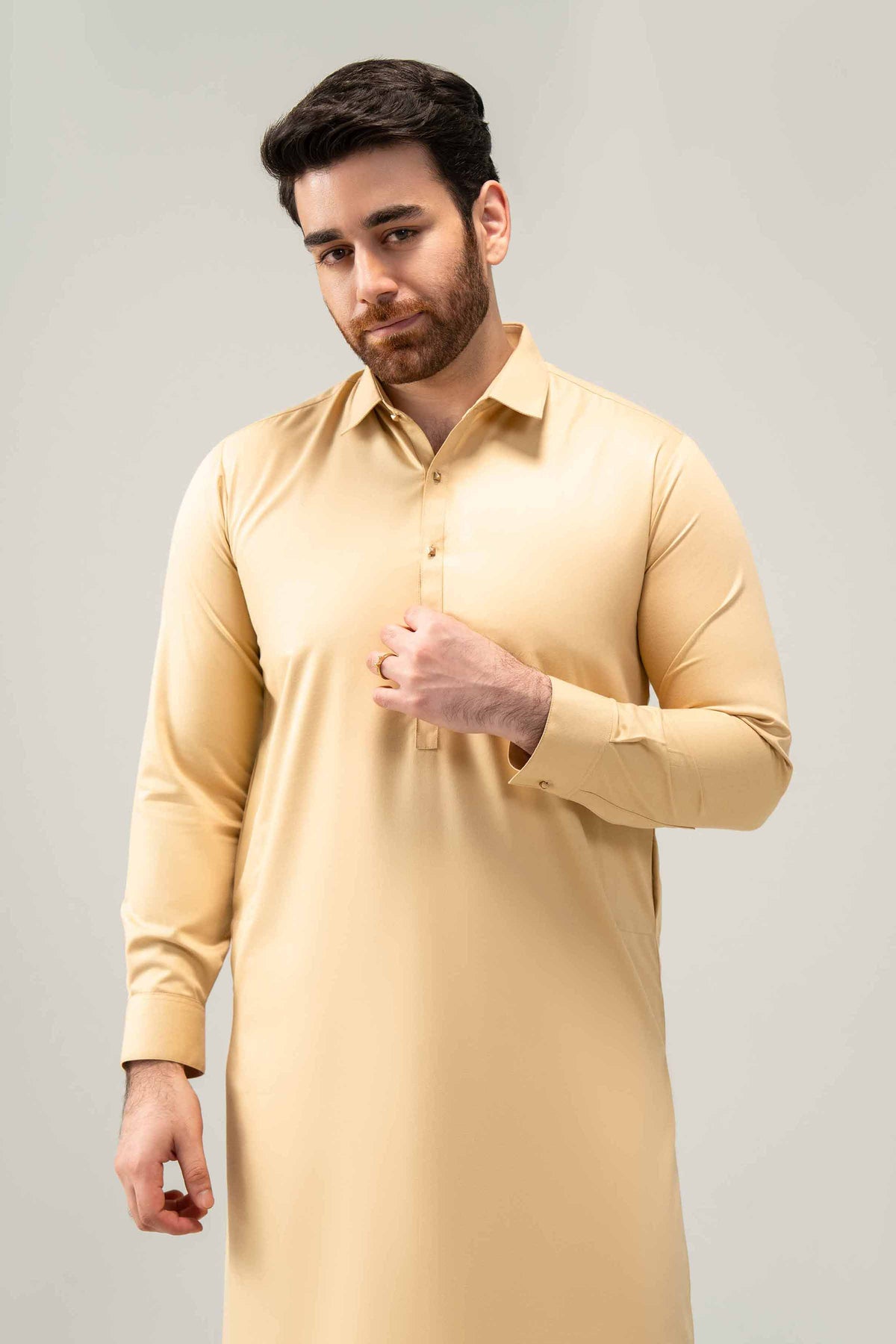 2 Piece - Naqsh Suit - 42508245 Beige Wash & Wear 2PC Non-Embroidered Nishat Australia