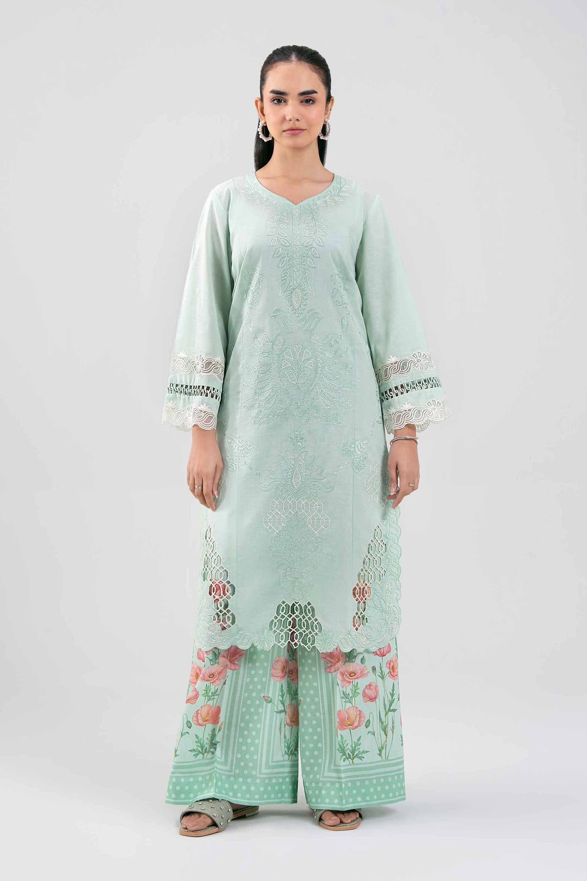 2 Piece - Digital Printed Embroidered Suit - 42601414 Green Lawn 2PC Embroidered Nishat Australia