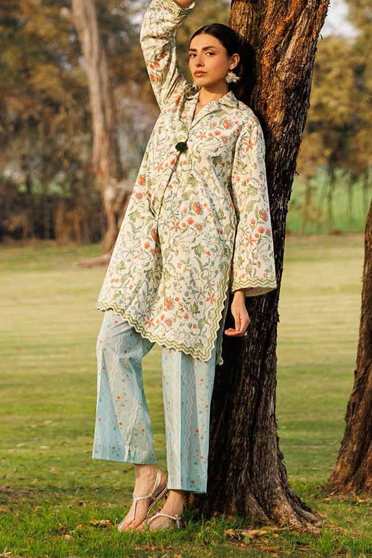 2 Piece - Printed Suit - 42601446 Cream Lawn 2PC Printed Nishat Australia