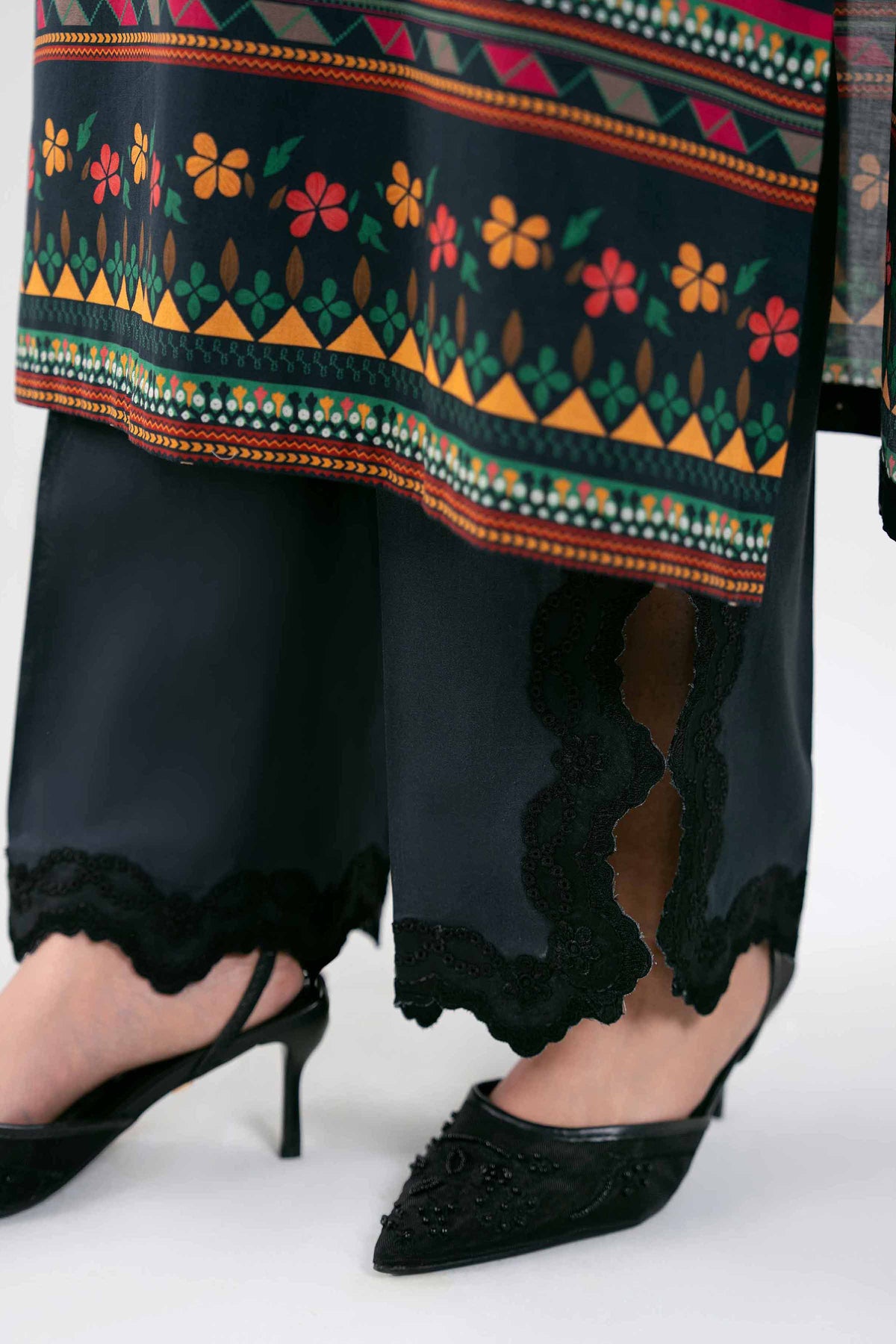 3 Piece - Digital Printed Embroidered Suit - 42601458 Black Lawn 3PC Embroidered Nishat Australia