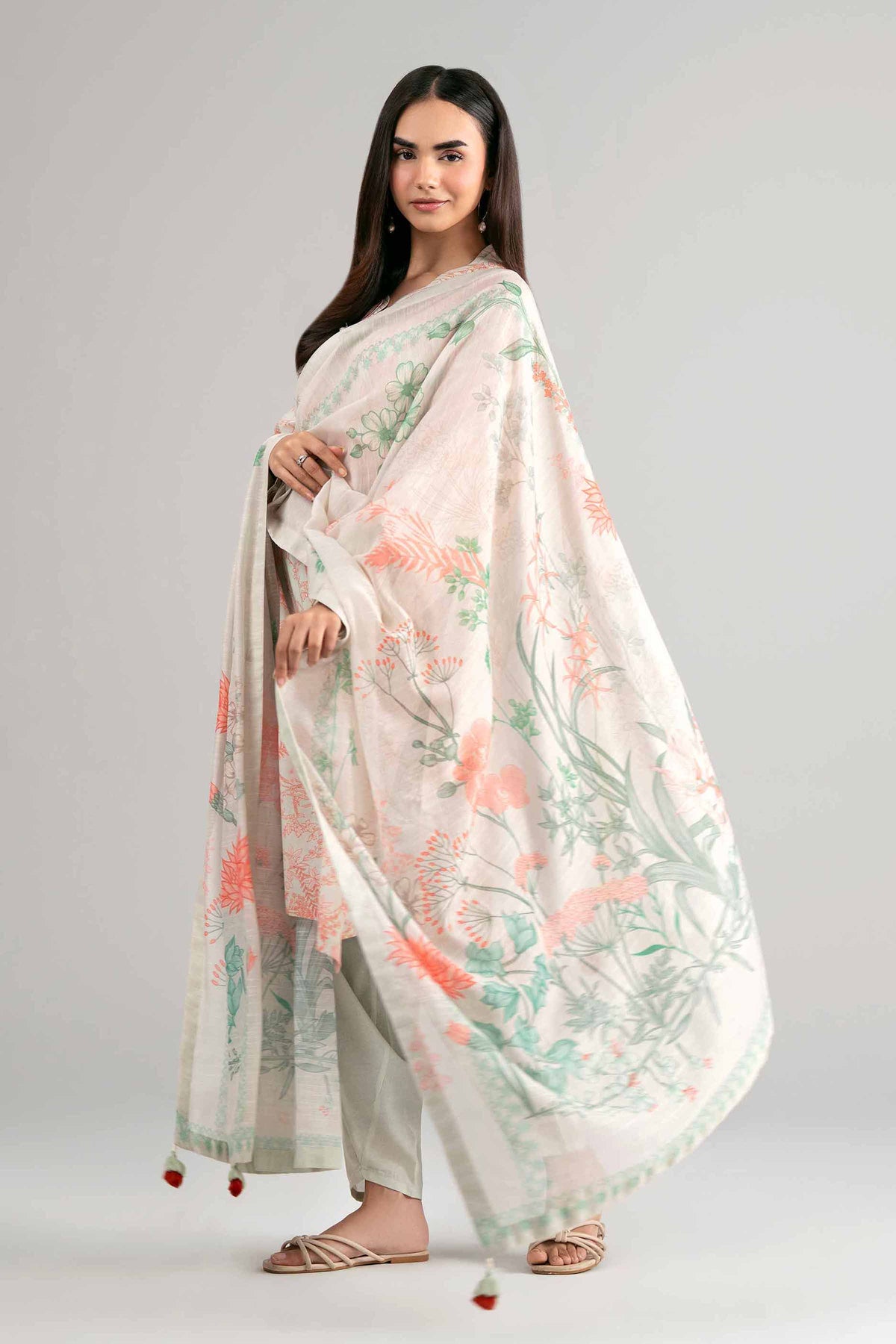 3 Piece - Digital Printed Suit - 42601496 Pink Lawn 3PC Printed Nishat Australia