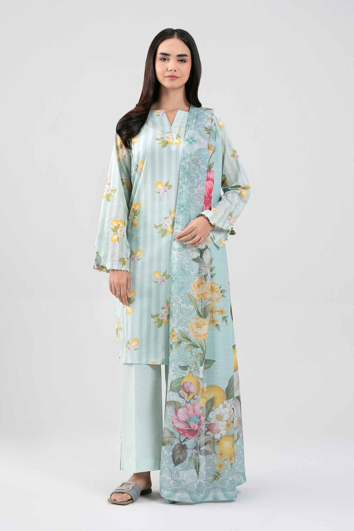 3 Piece - Digital Printed Suit - 42601500 Green Lawn 3PC Printed Nishat Australia