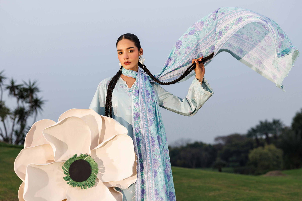 3 Piece - Printed Embroidered Suit - 42601541 Green Lawn 3PC Embroidered Nishat Australia