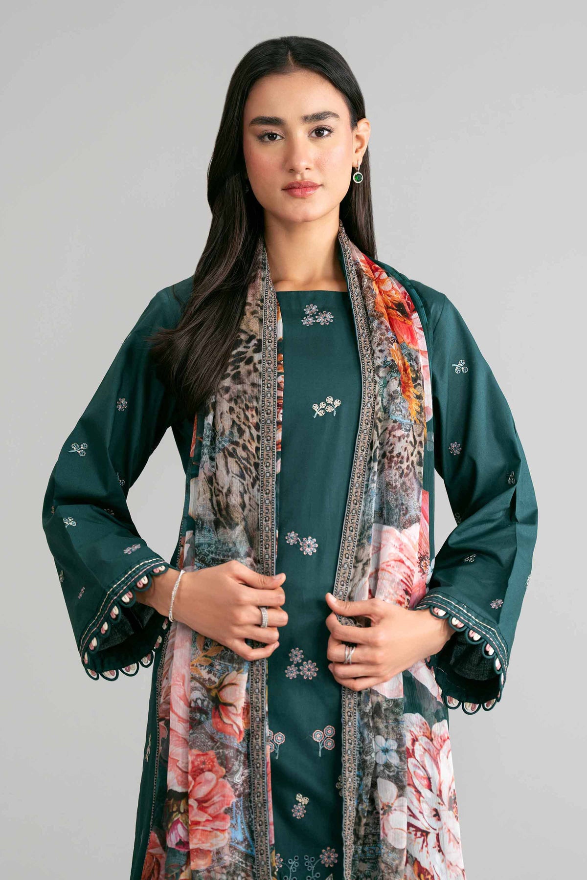 3 Piece - Digital Printed Embroidered Suit - 42601548 Green Lawn 3PC Embroidered Nishat Australia