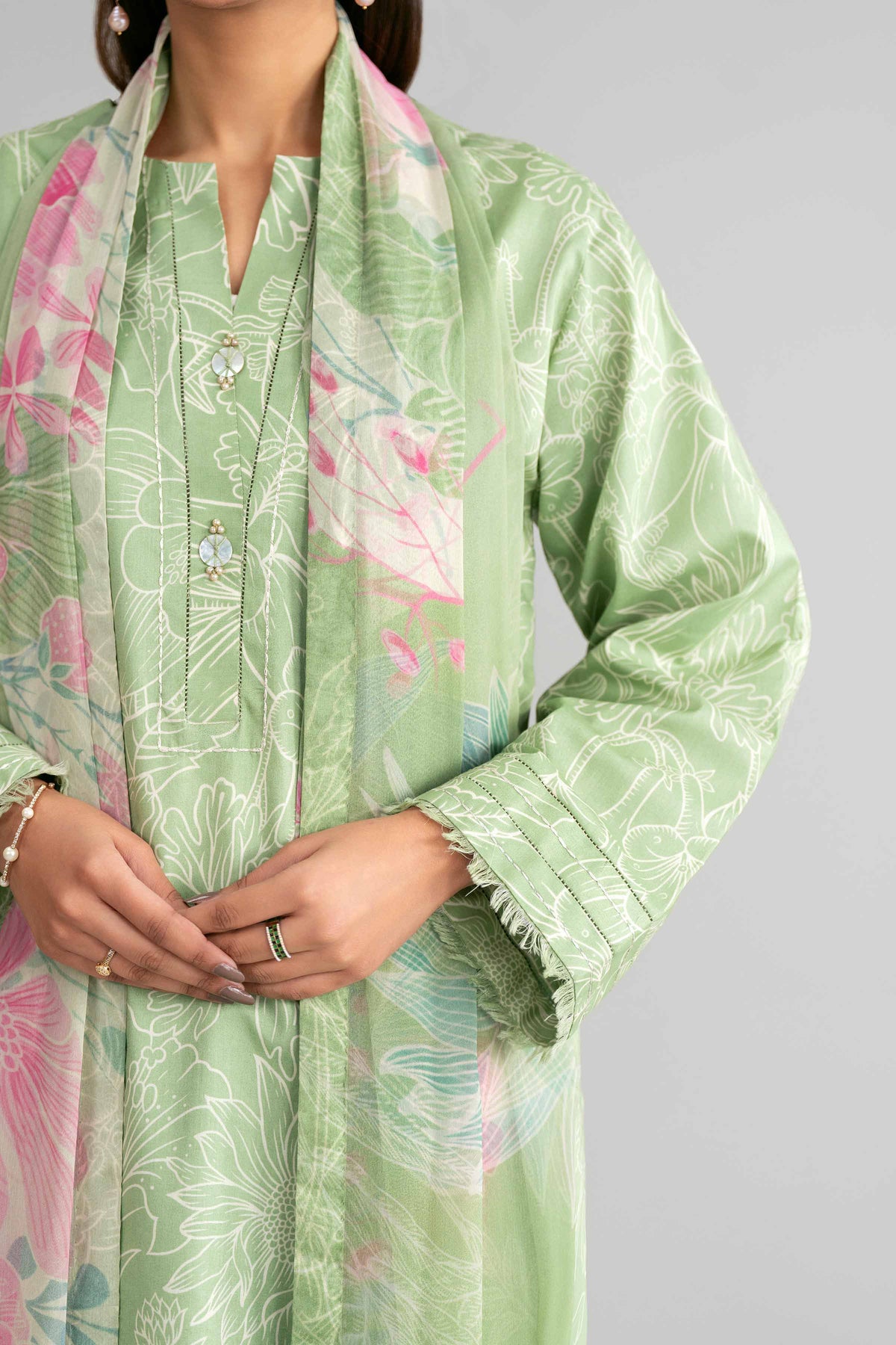 3 Piece - Digital Printed Suit - 42601576 Green Lawn 3PC Printed Nishat Australia