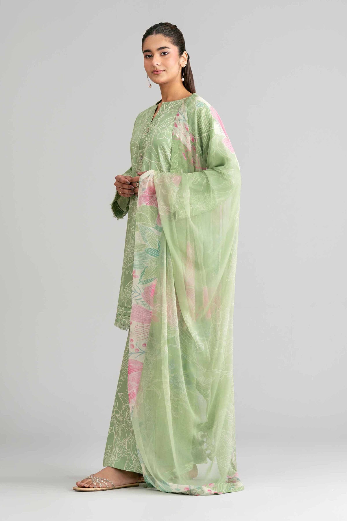 3 Piece - Digital Printed Suit - 42601576 Green Lawn 3PC Printed Nishat Australia