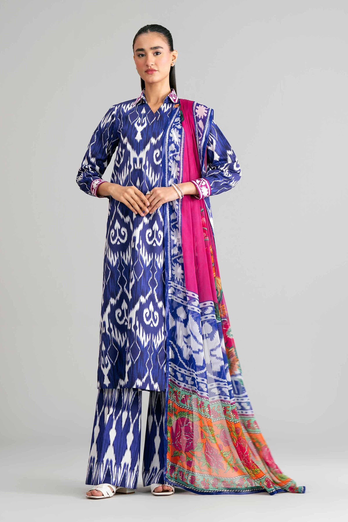 3 Piece - Digital Printed Suit - 42601582 Blue Lawn 3PC Printed Nishat Australia