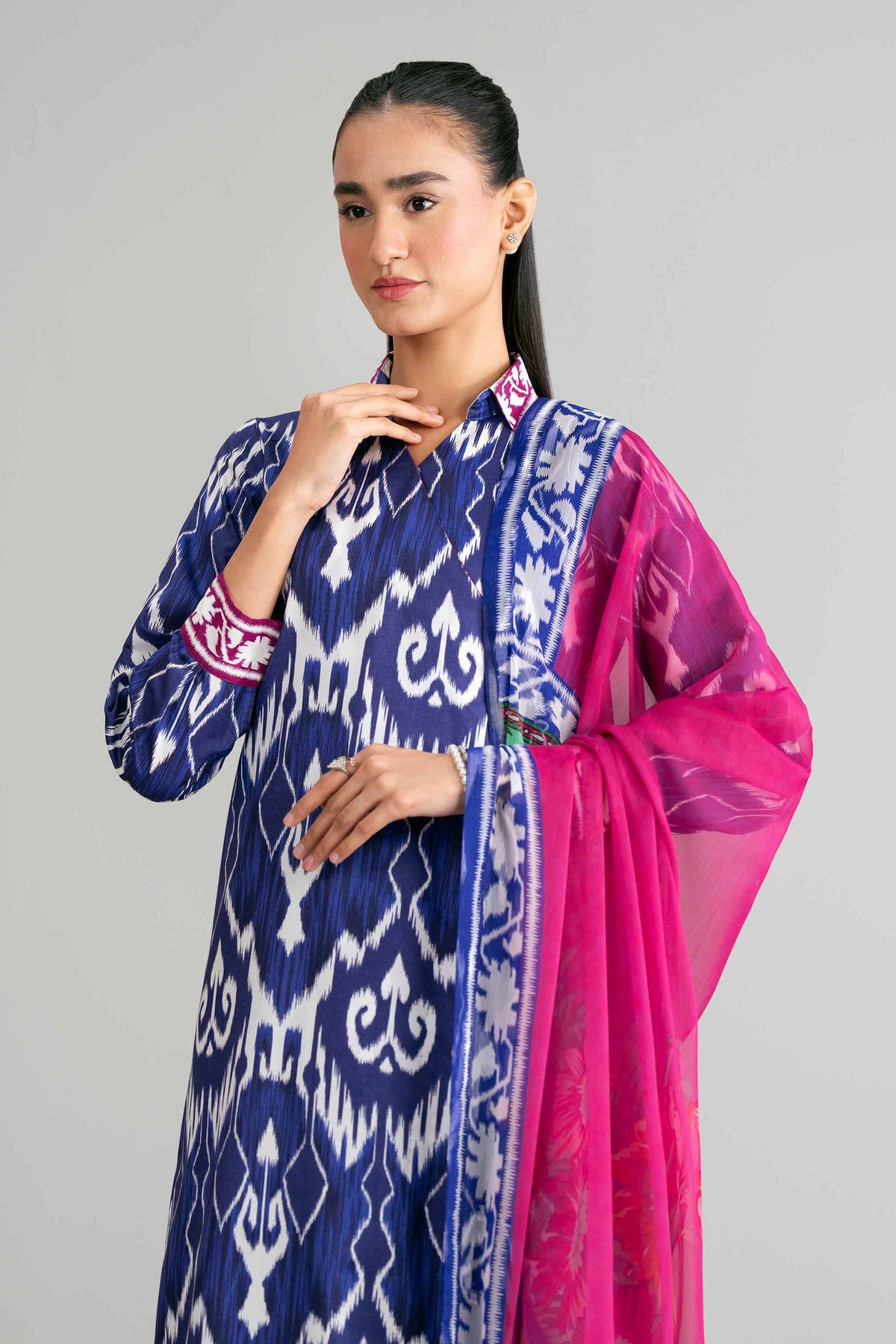 3 Piece - Digital Printed Suit - 42601582 Blue Lawn 3PC Printed Nishat Australia