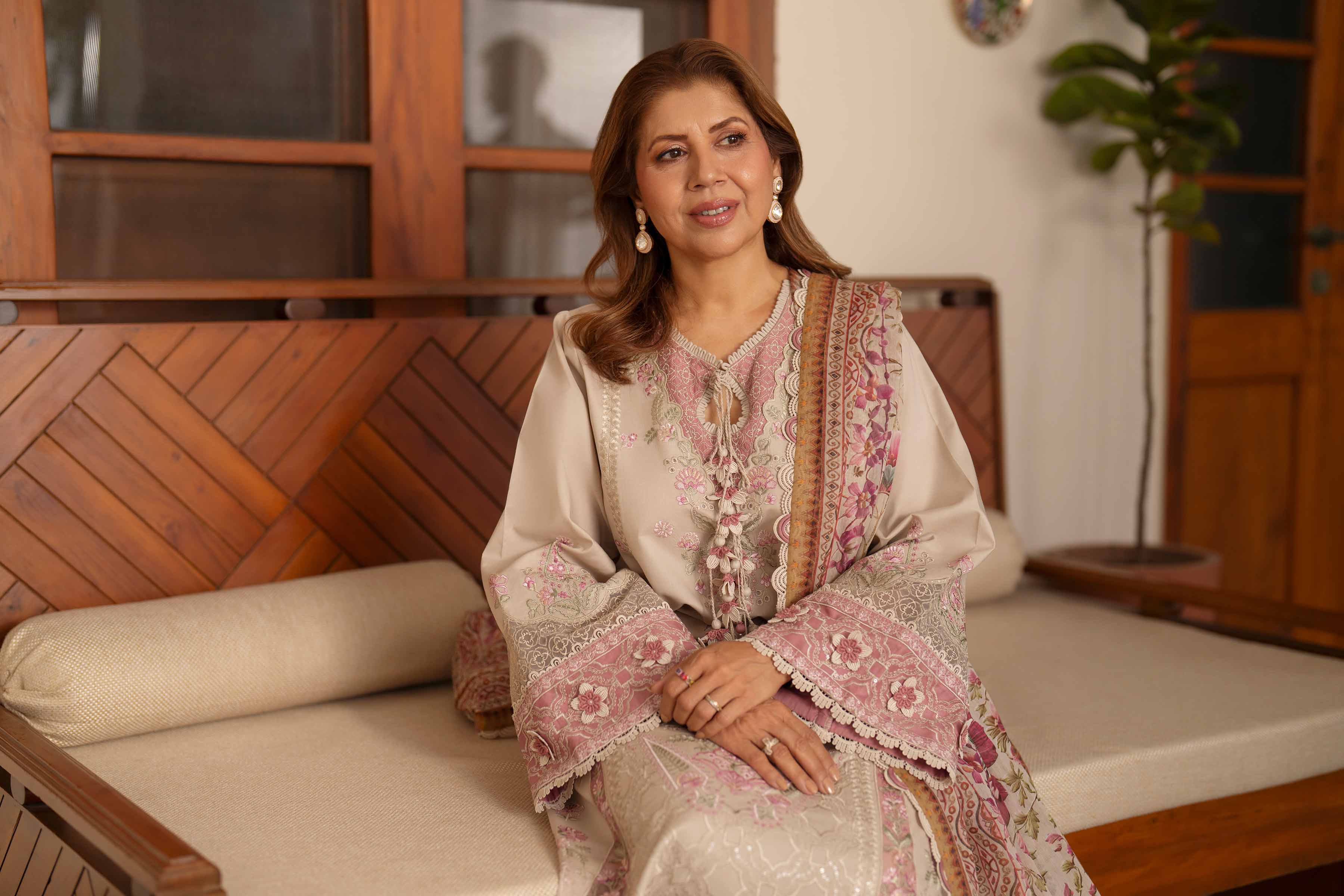 3 Piece - Digital Printed Embroidered Suit - 42601690 Beige Lawn 3PC Embroidered Nishat Australia