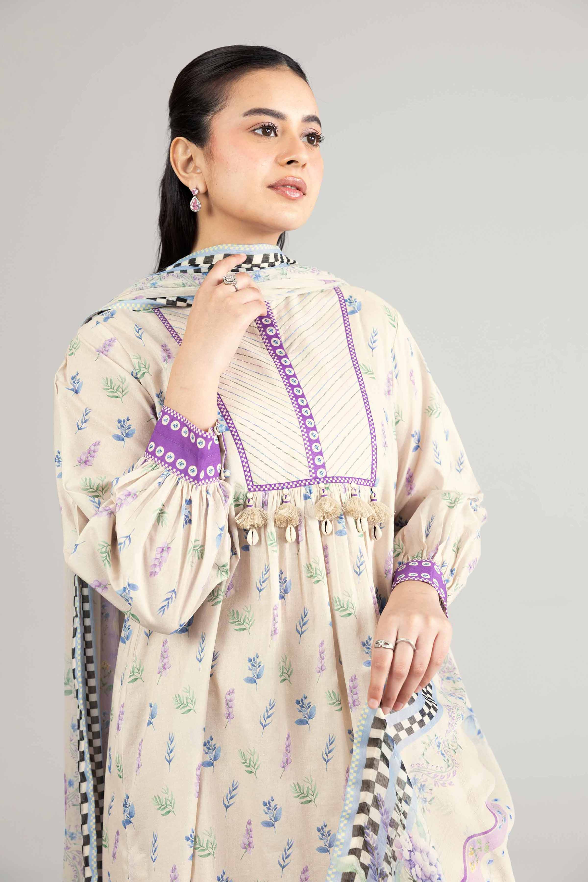 2 Piece - Digital Printed Suit - 42601930 Beige Lawn 2PC Printed Nishat Australia