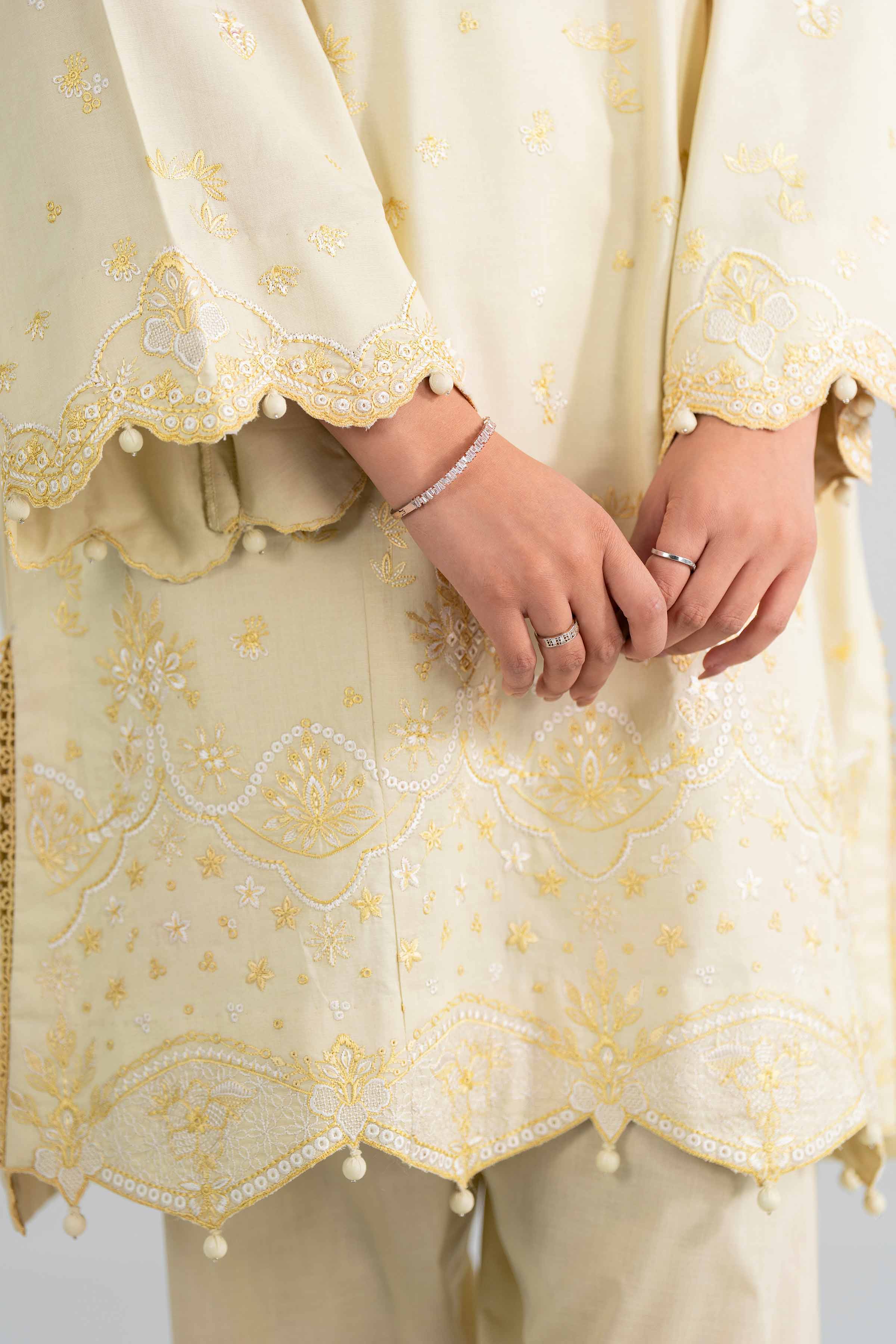 2 Piece - Embroidered Suit - 42601937 Beige Lawn 2PC Embroidered Nishat Australia