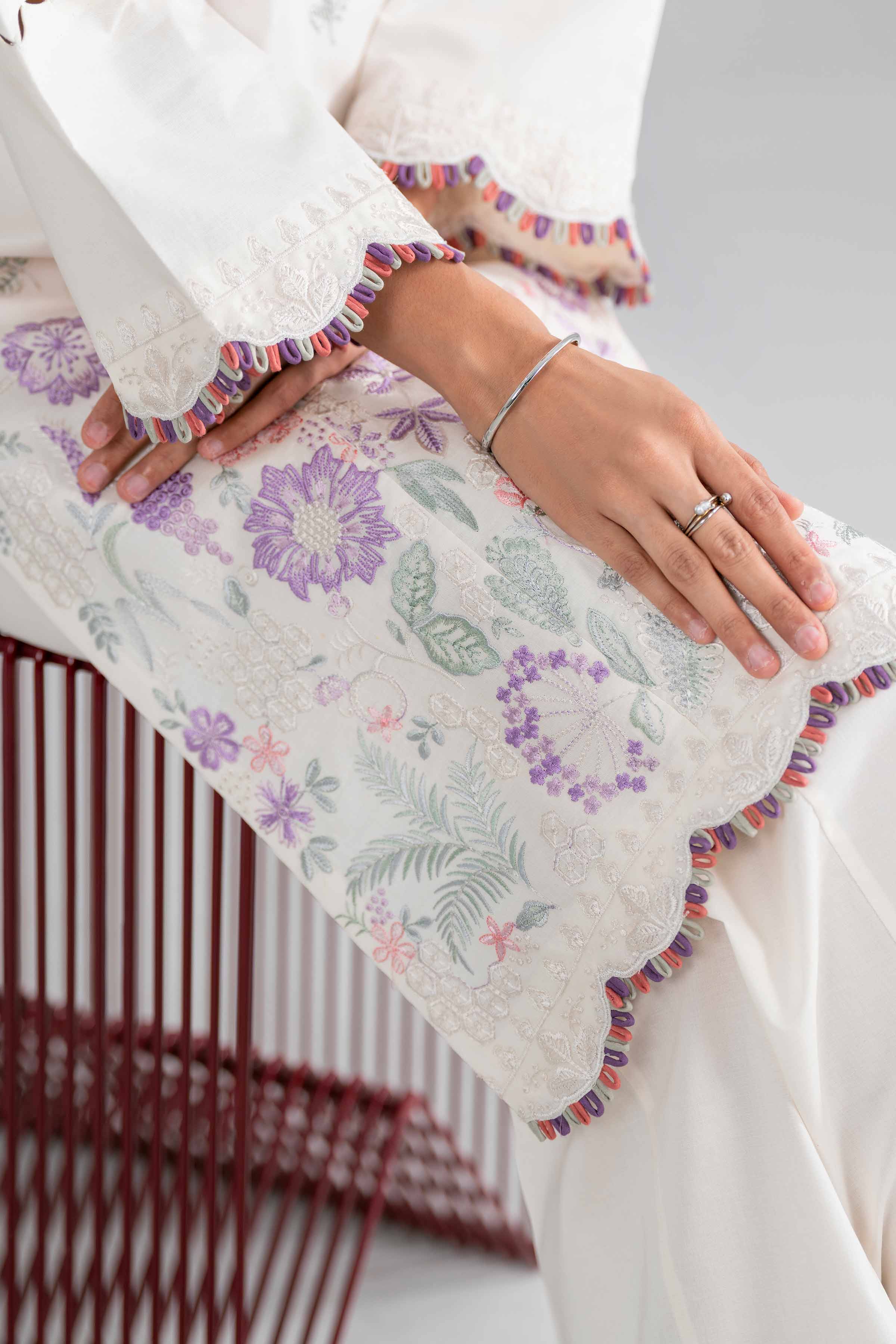 2 Piece - Embroidered Suit - 42601938 Off White Lawn 2PC Embroidered Nishat Australia