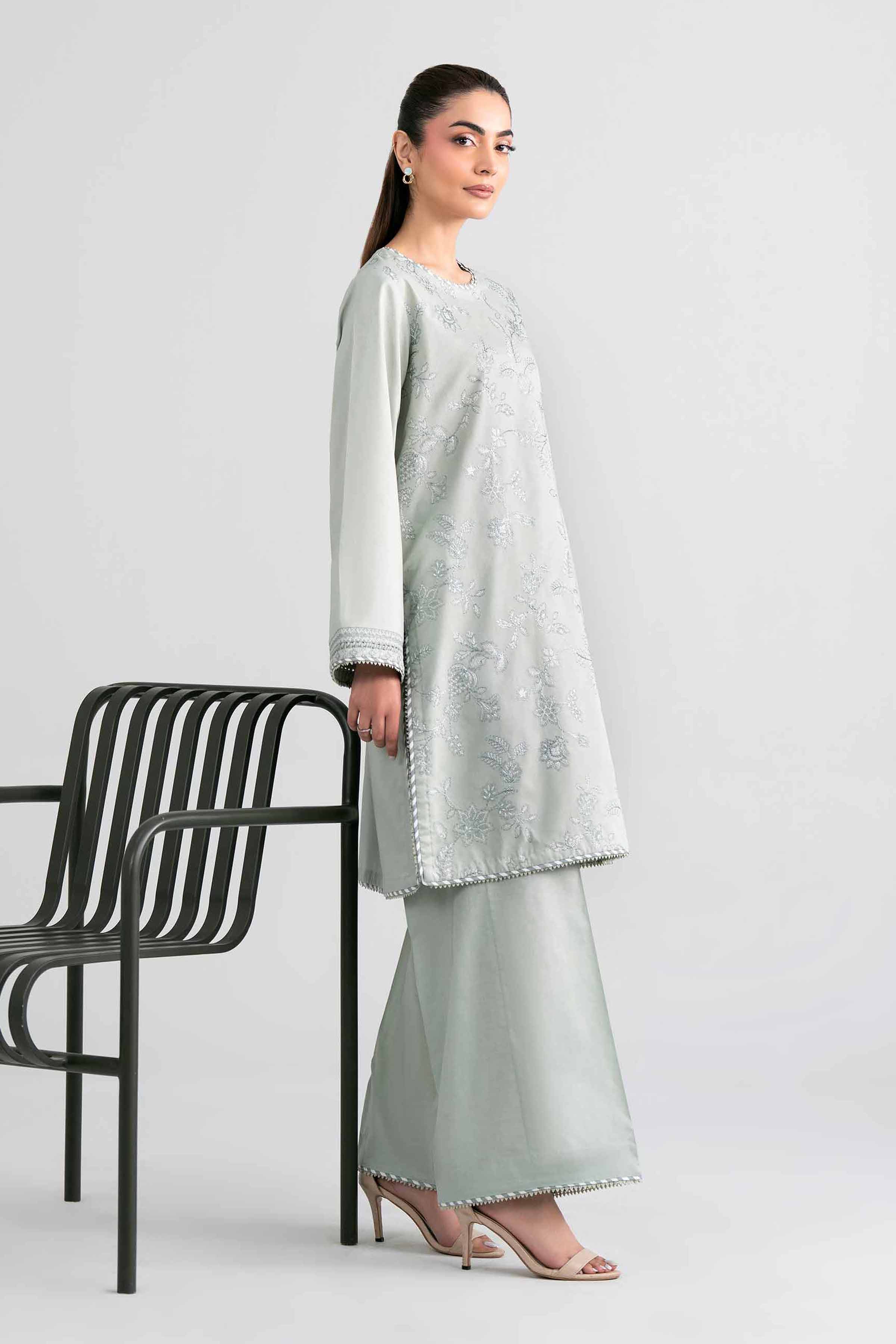2 Piece - Embroidered Suit - 42601942 Grey Lawn 2PC Embroidered Nishat Australia