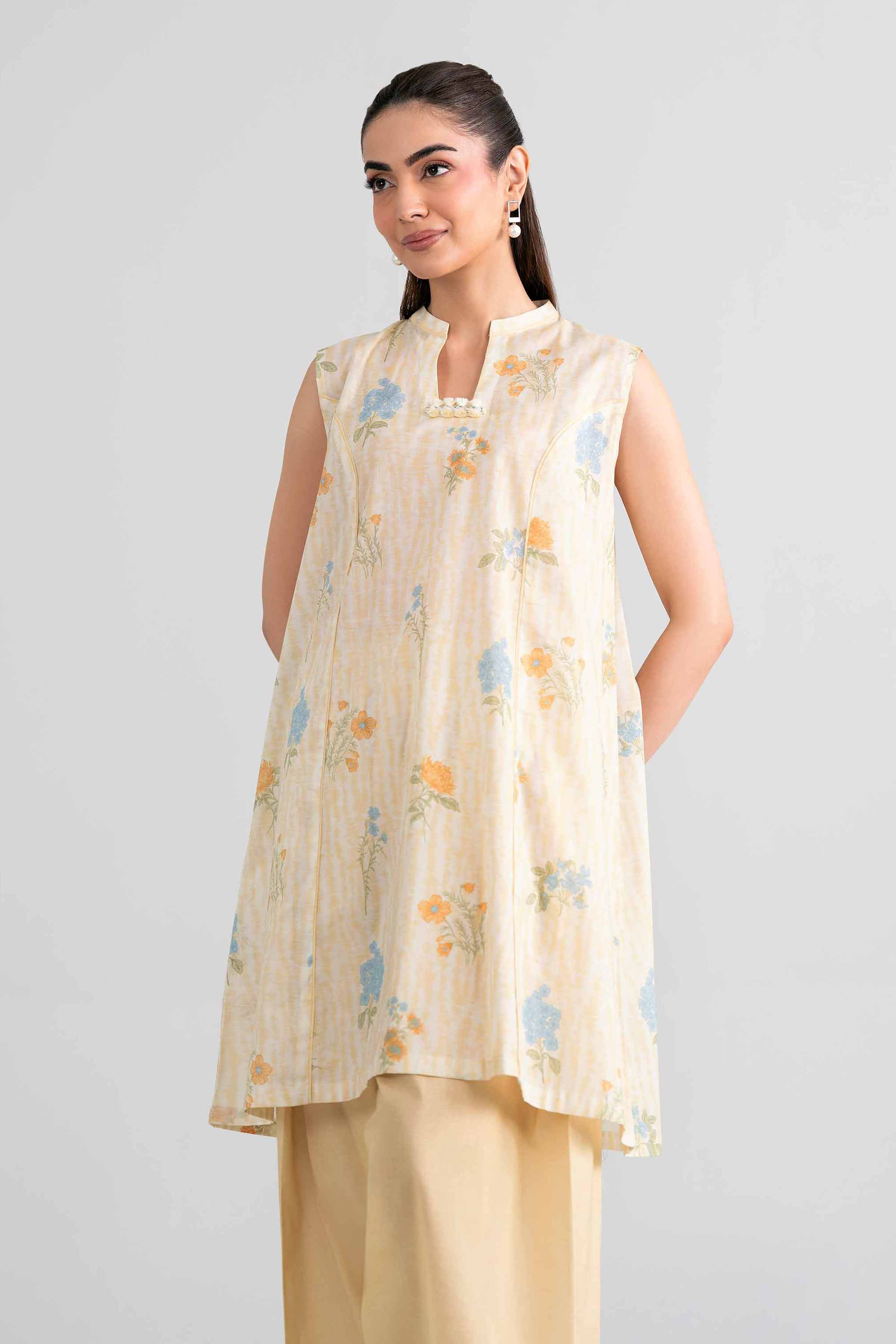 2 Piece - Printed Suit - 42601949 Beige Lawn 2PC Printed Nishat Australia