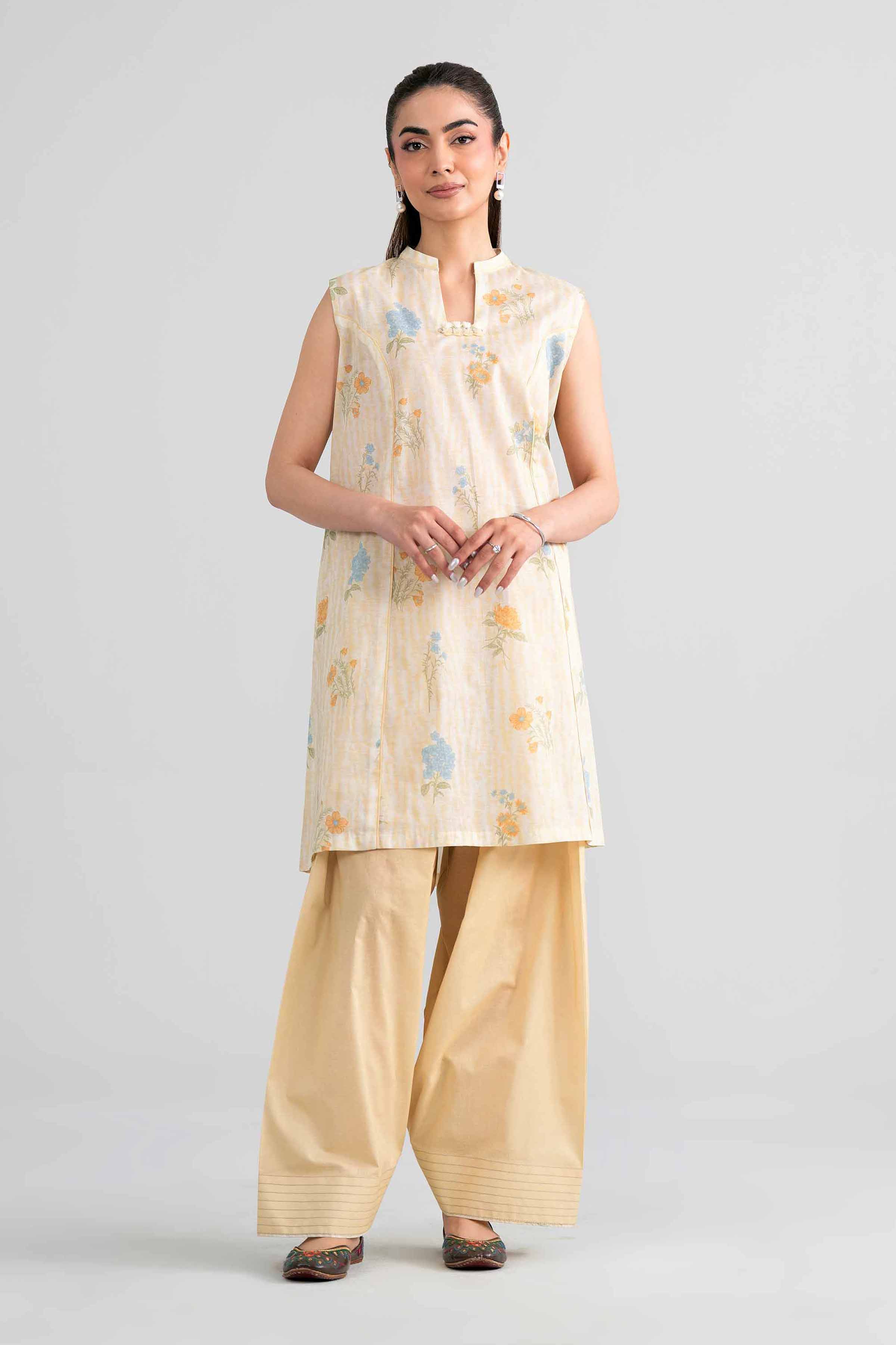 2 Piece - Printed Suit - 42601949 Beige Lawn 2PC Printed Nishat Australia