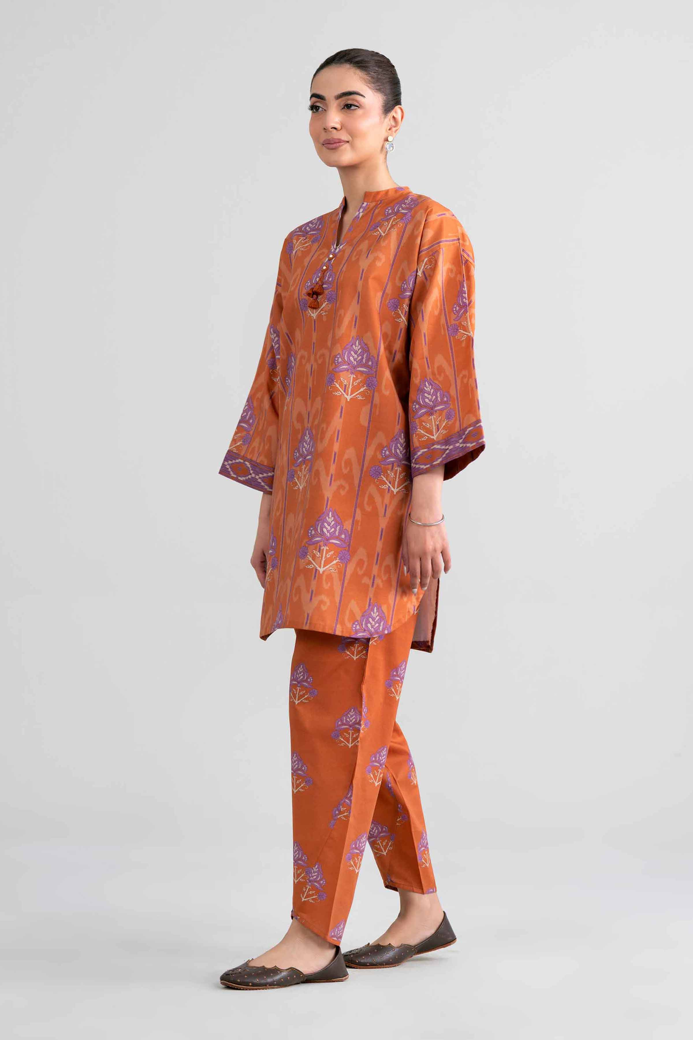 2 Piece - Printed Suit - 42601955 Orange Lawn 2PC Printed Nishat Australia