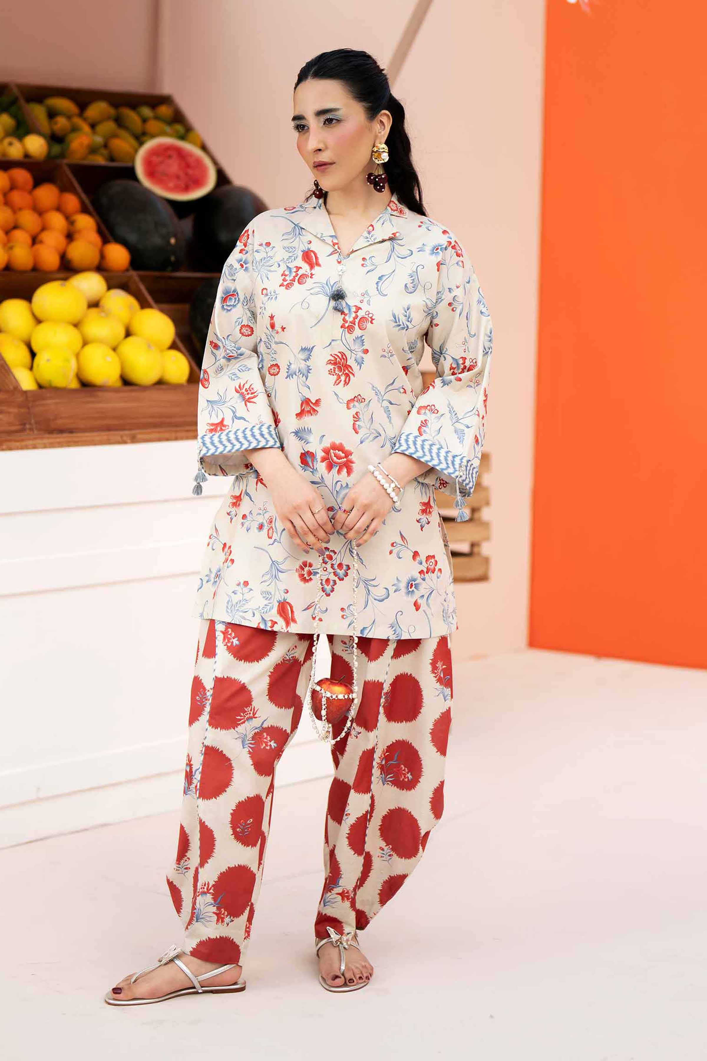 2 Piece - Printed Suit - 42601958 Beige Lawn 2PC Printed Nishat Australia