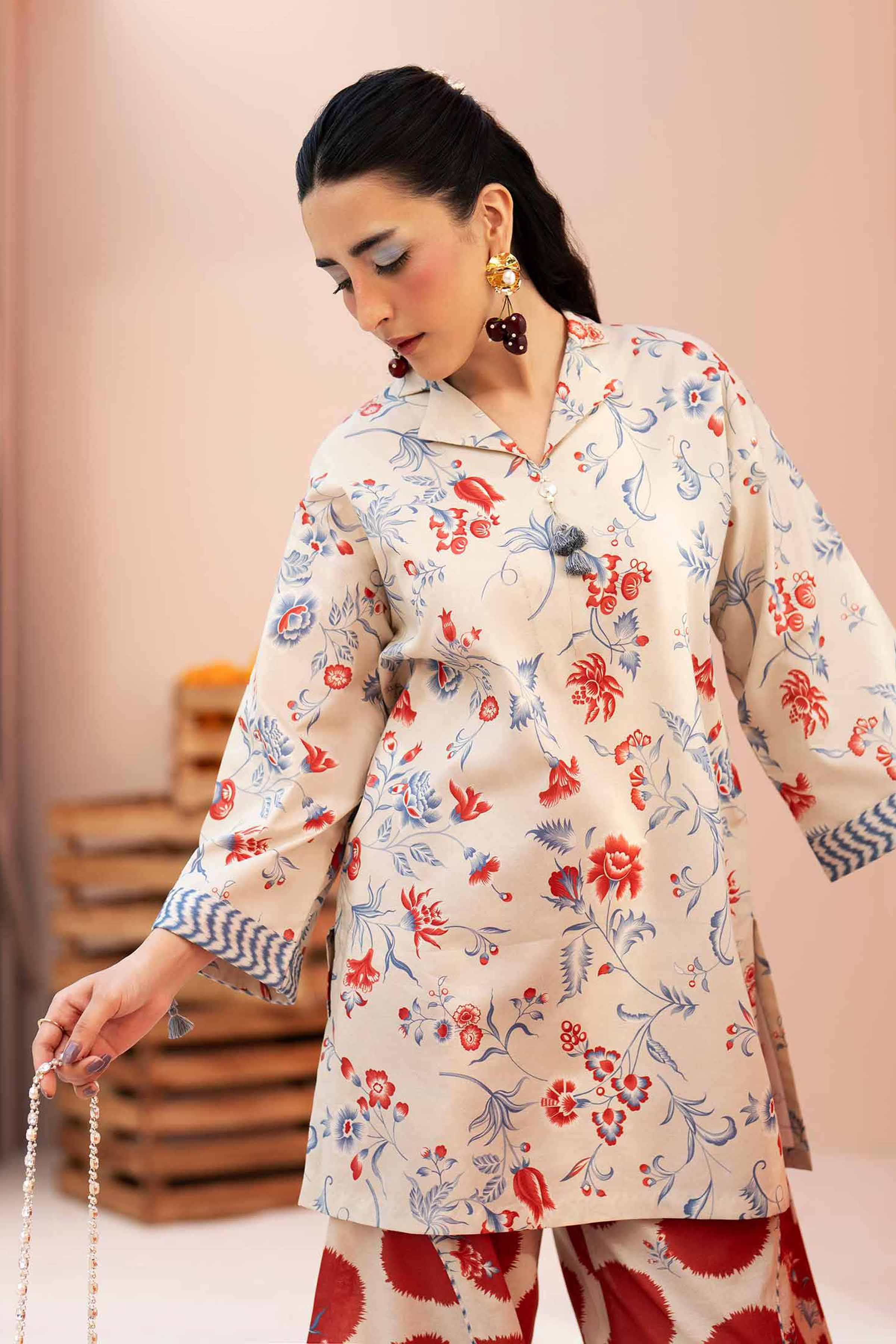 2 Piece - Printed Suit - 42601958 Beige Lawn 2PC Printed Nishat Australia