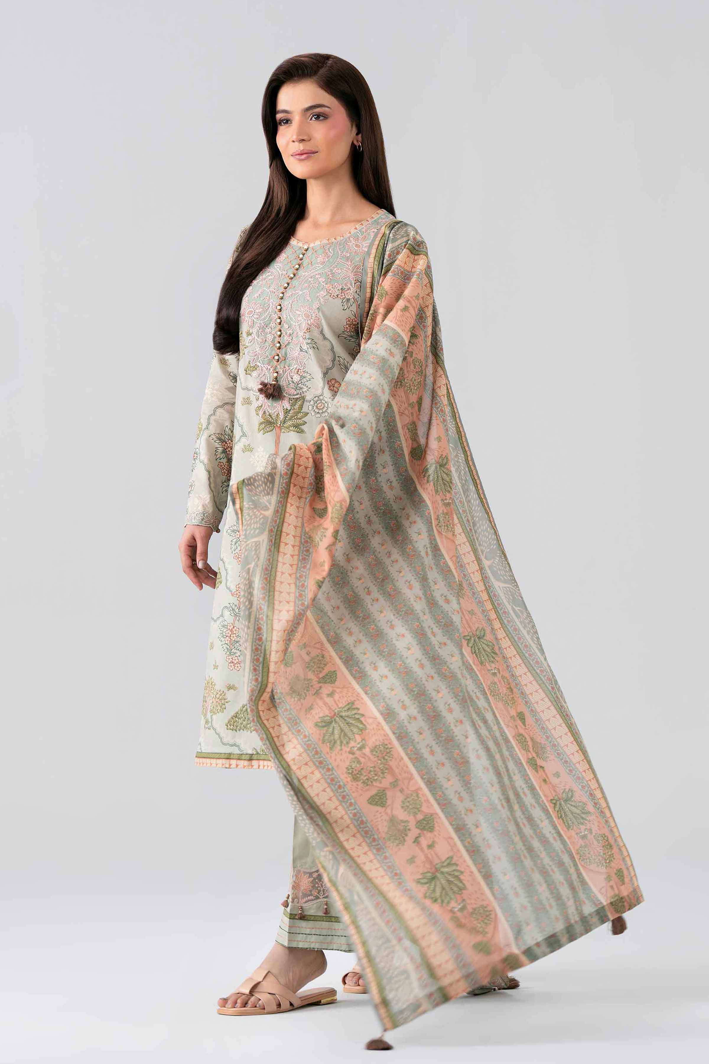 3 Piece - Printed Embroidered Suit - 42601969 Green Lawn 3PC Embroidered Nishat Australia