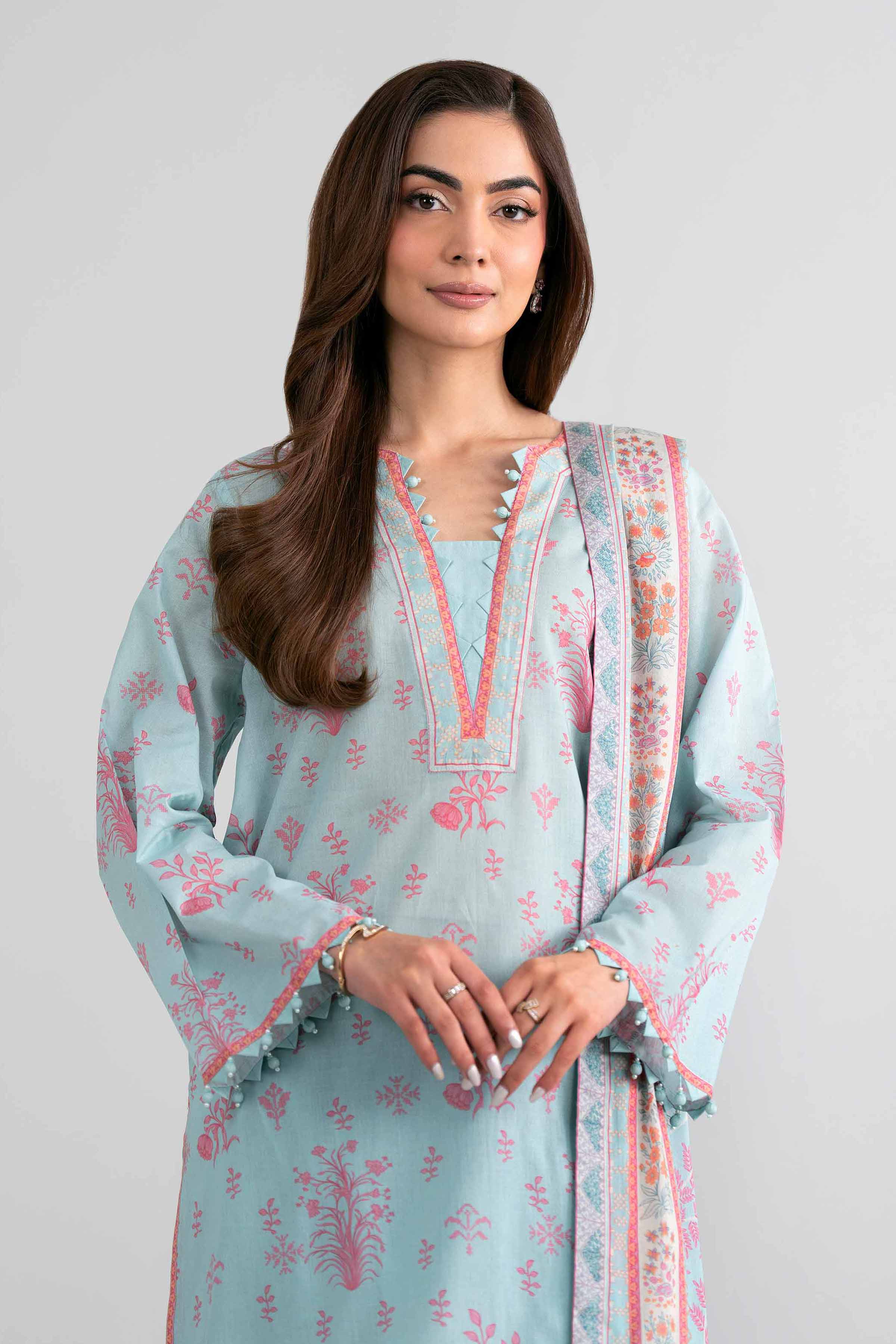 3 Piece - Printed Suit - 42601976 Blue Lawn 3PC Printed Nishat Australia