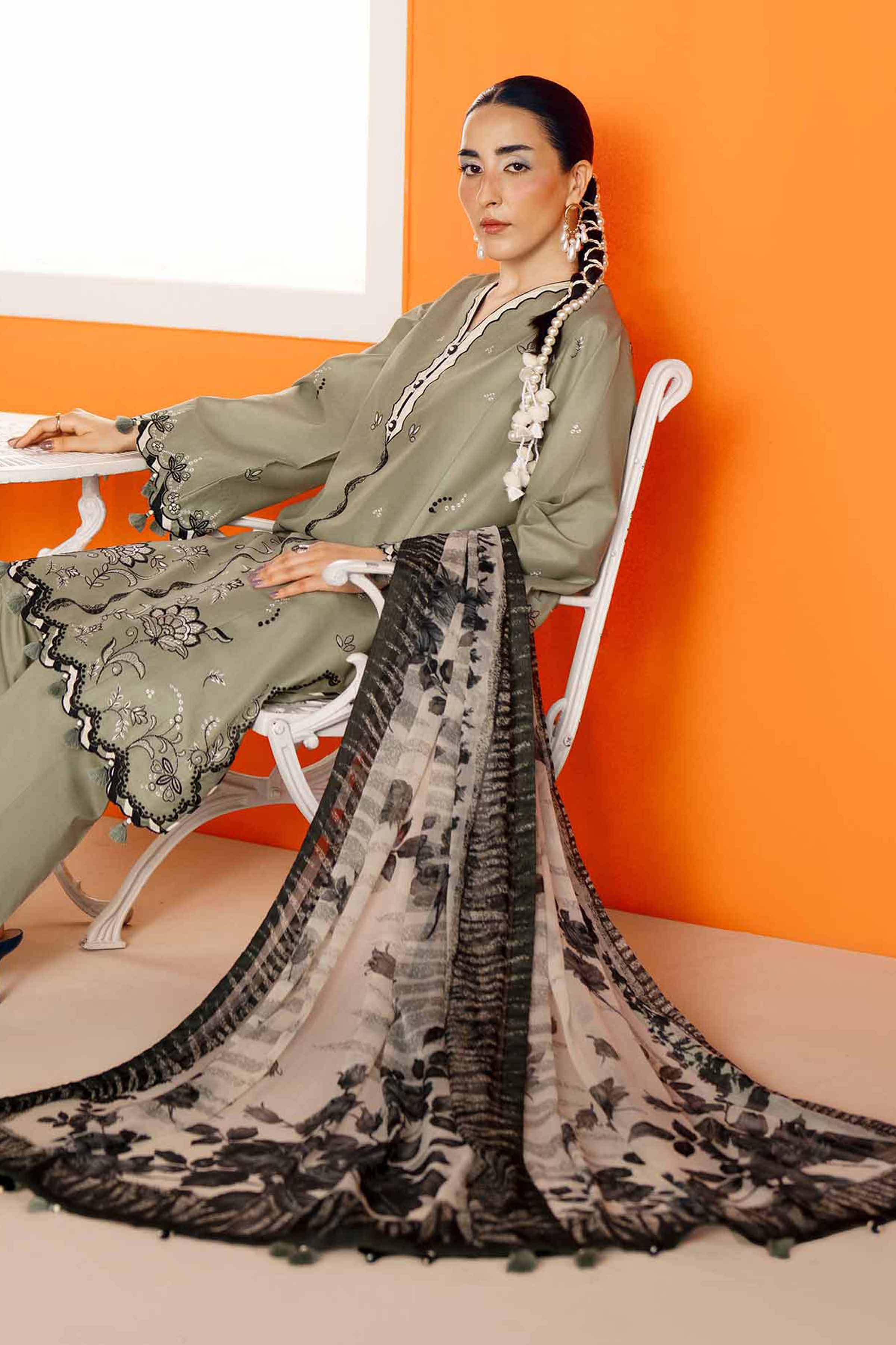 3 Piece - Digital Printed Embroidered Suit - 42601985 Green Lawn 3PC Embroidered Nishat Australia
