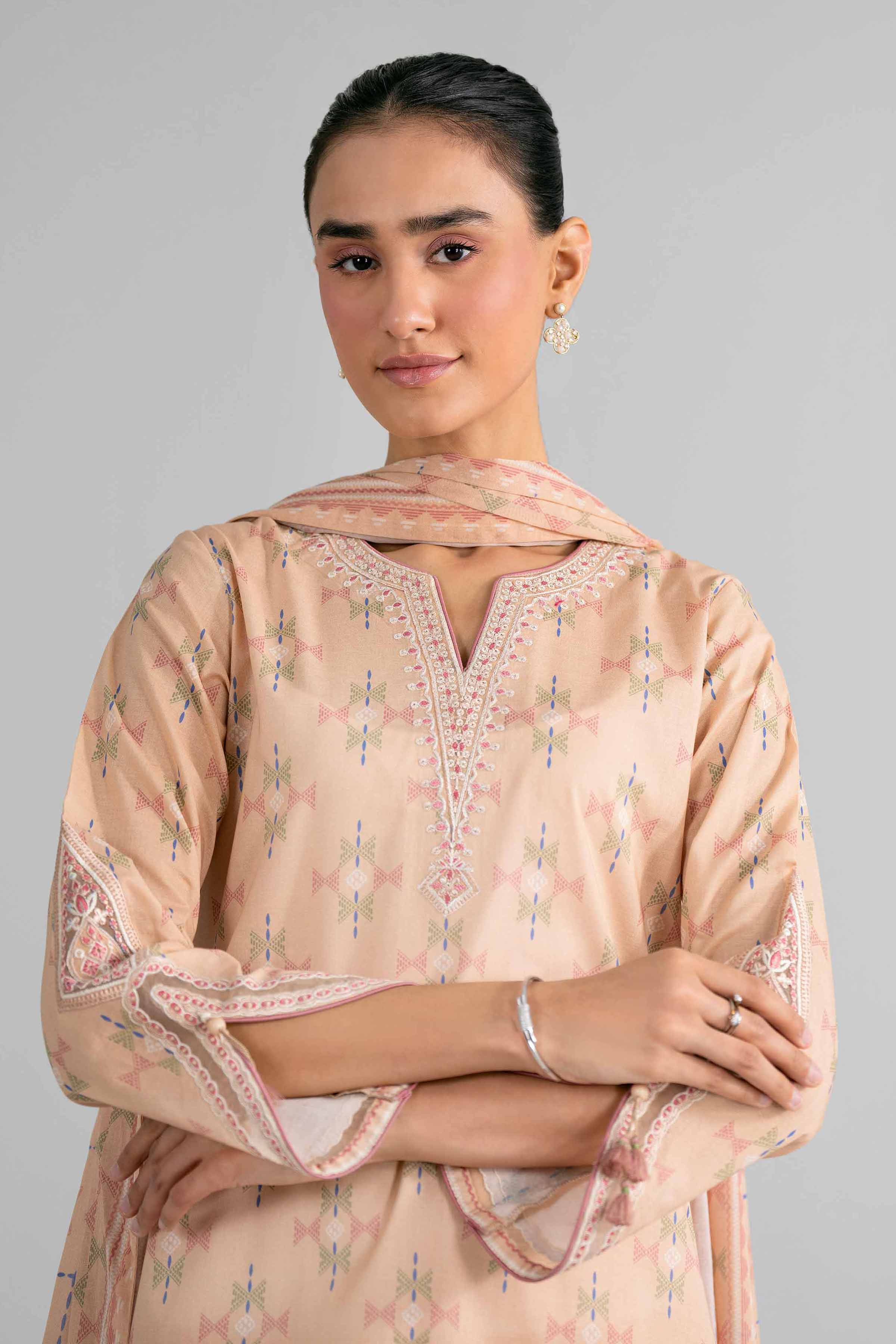 3 Piece - Printed Embroidered Suit - 42602015 Yellow Lawn 3PC Embroidered Nishat Australia