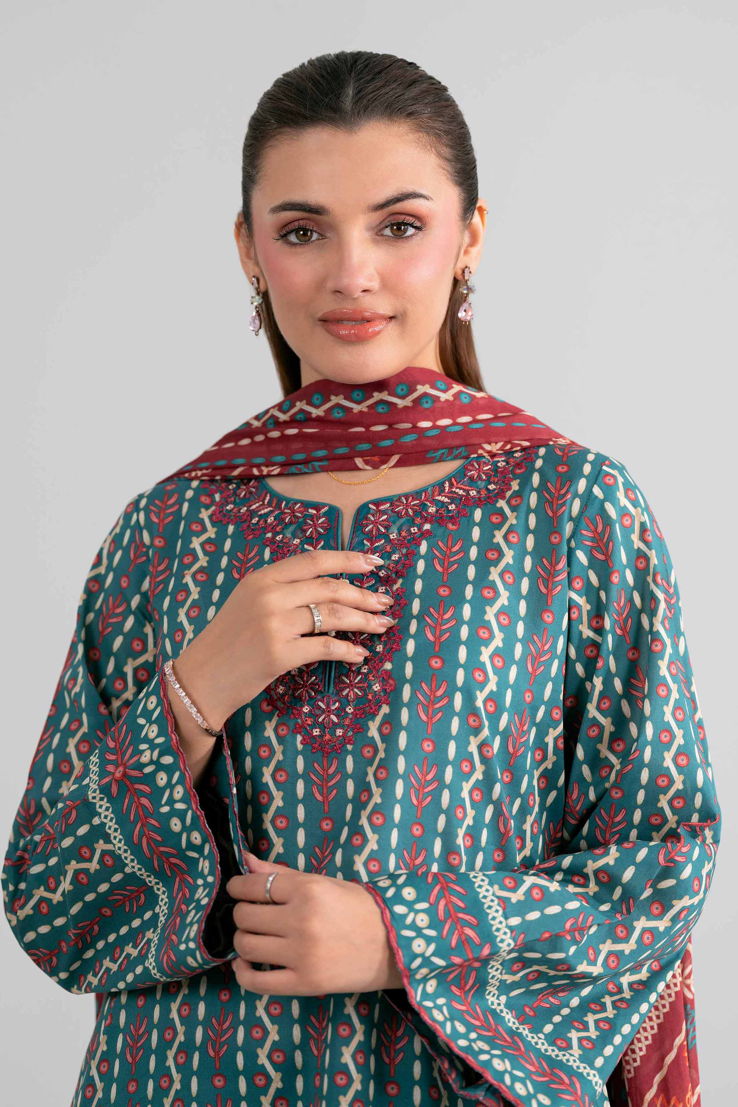 3 Piece - Printed Embroidered Suit - 42602016 Green Lawn 3PC Embroidered Nishat Australia