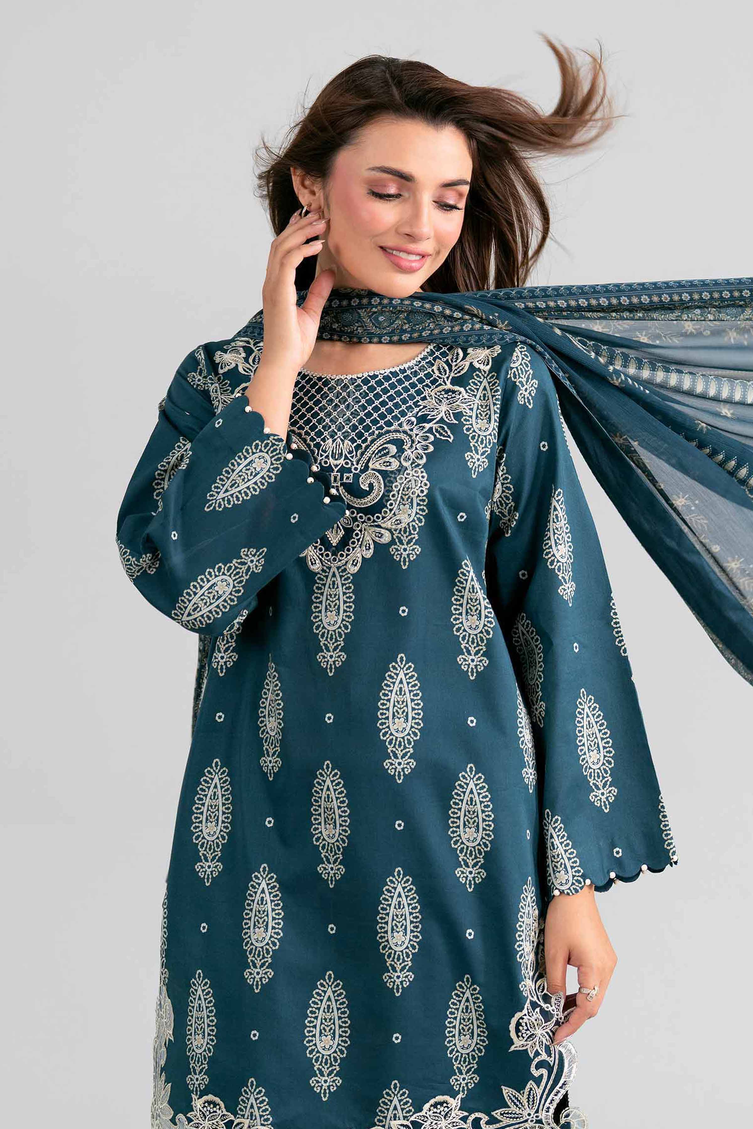 3 Piece - Printed Embroidered Suit - 42602017 Green Lawn 3PC Embroidered Nishat Australia